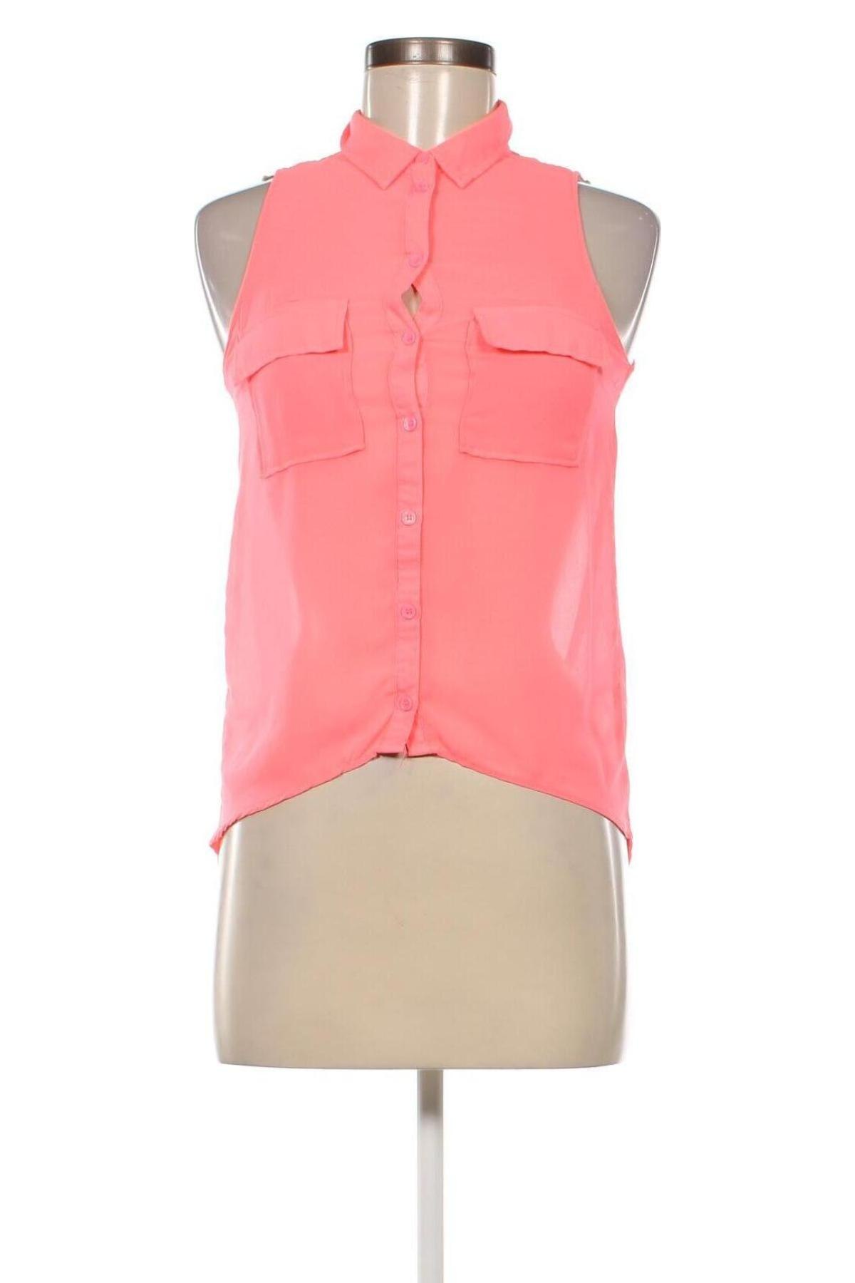 Γυναικείο αμάνικο μπλουζάκι Bershka, Μέγεθος S, Χρώμα Ρόζ , Τιμή 10,00 €