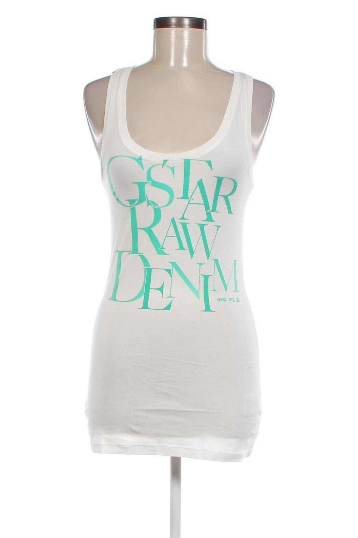 Γυναικείο αμάνικο μπλουζάκι G-Star Raw, Μέγεθος S, Χρώμα Λευκό, Τιμή 12,53 €