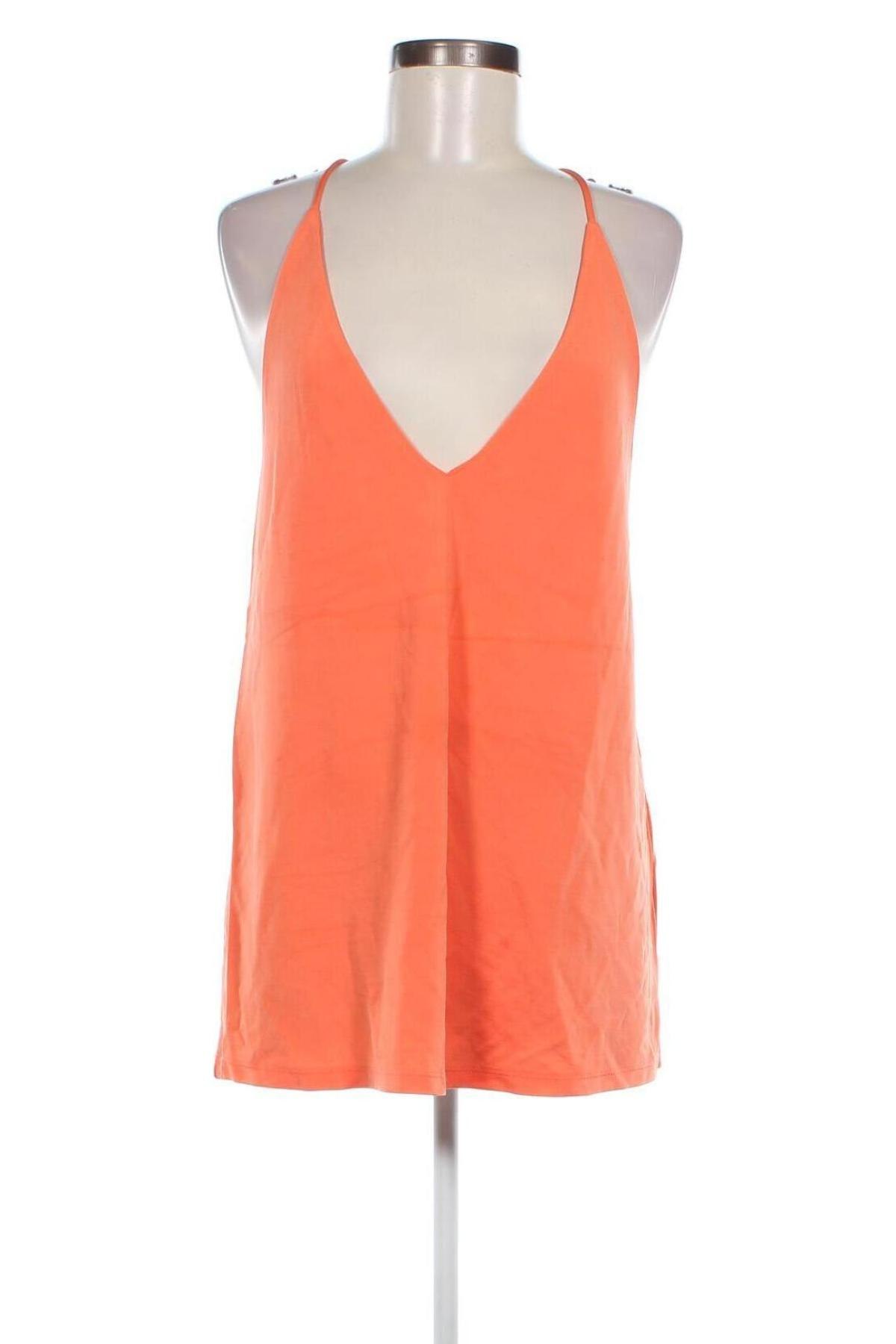 Γυναικείο αμάνικο μπλουζάκι H&M, Μέγεθος L, Χρώμα Πορτοκαλί, Τιμή 6,65 €