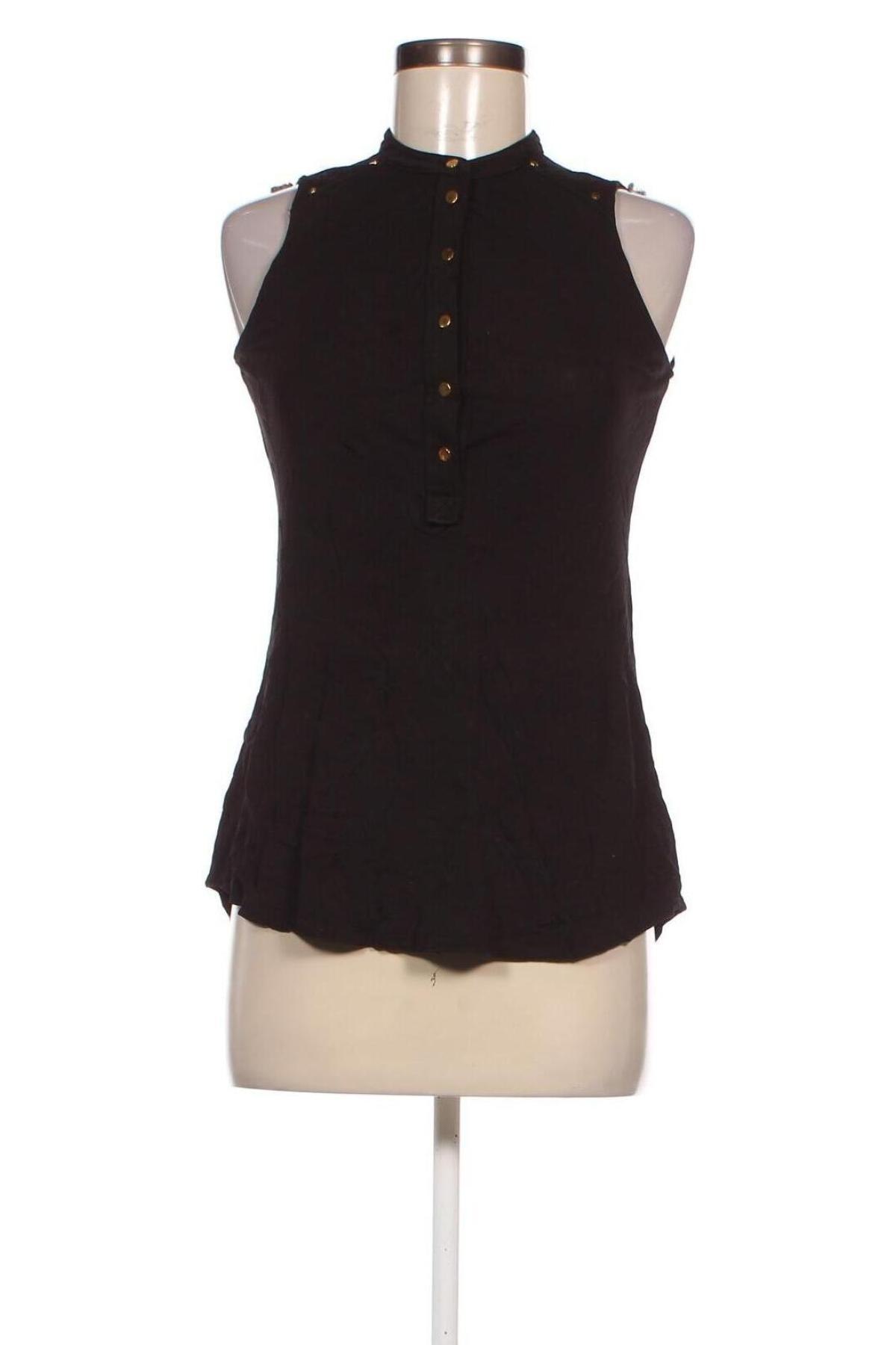 Γυναικείο αμάνικο μπλουζάκι H&M, Μέγεθος S, Χρώμα Μαύρο, Τιμή 3,22 €