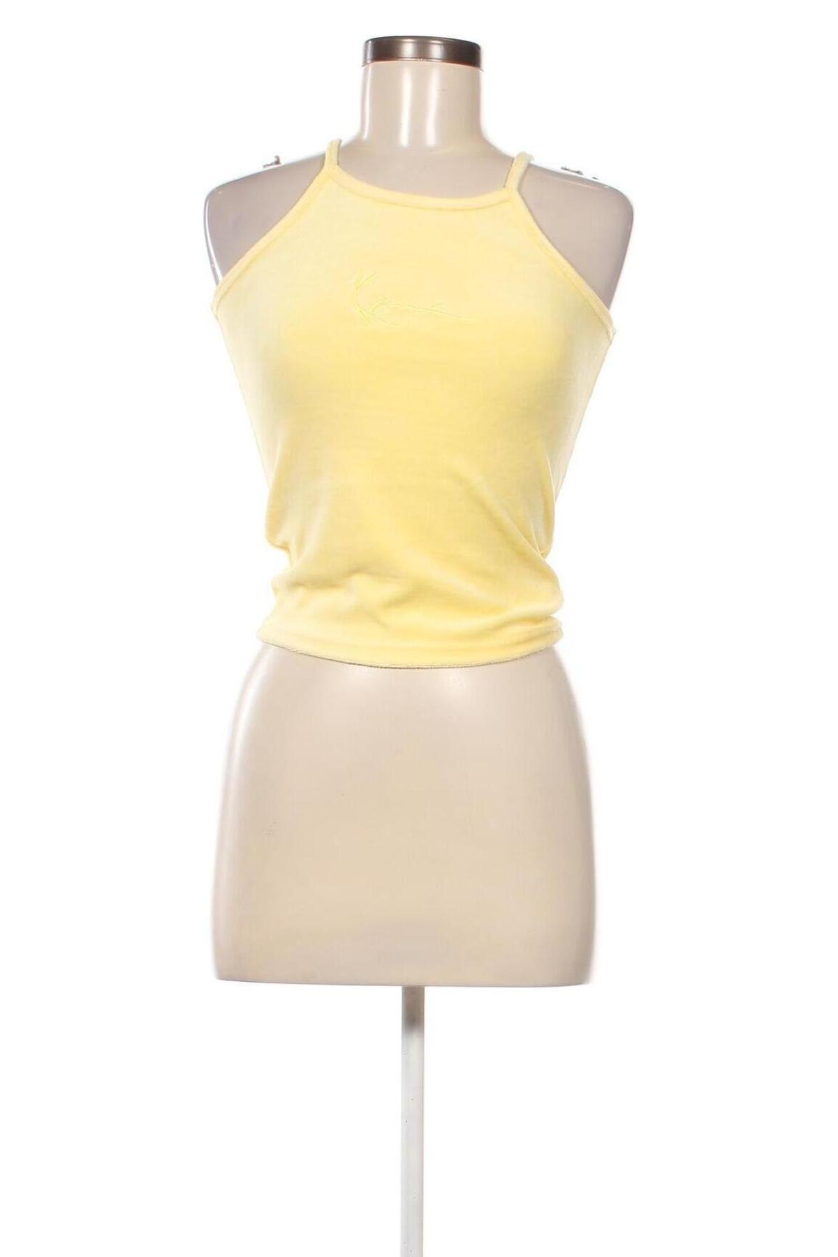 Γυναικείο αμάνικο μπλουζάκι Karl Kani, Μέγεθος S, Χρώμα Κίτρινο, Τιμή 15,98 €