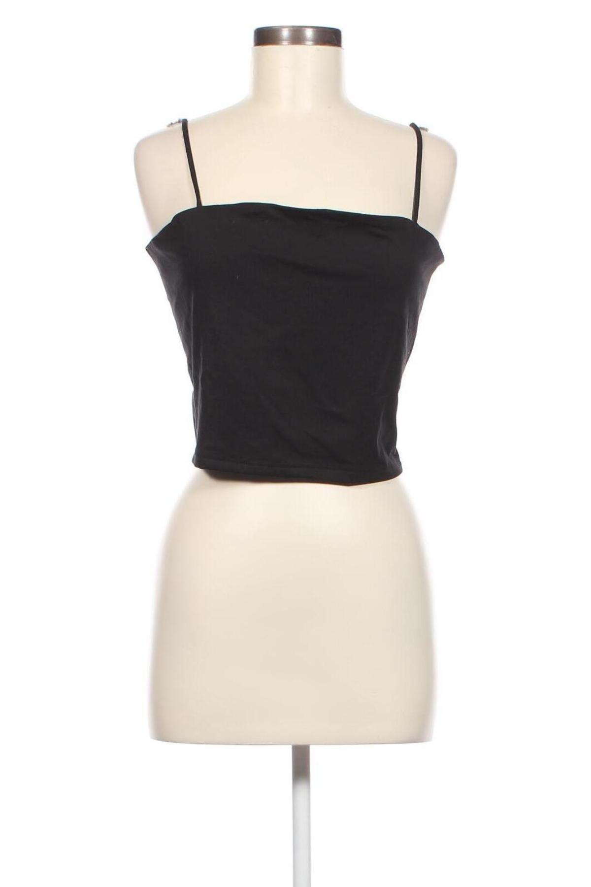 Γυναικείο αμάνικο μπλουζάκι Monki, Μέγεθος L, Χρώμα Μαύρο, Τιμή 4,76 €