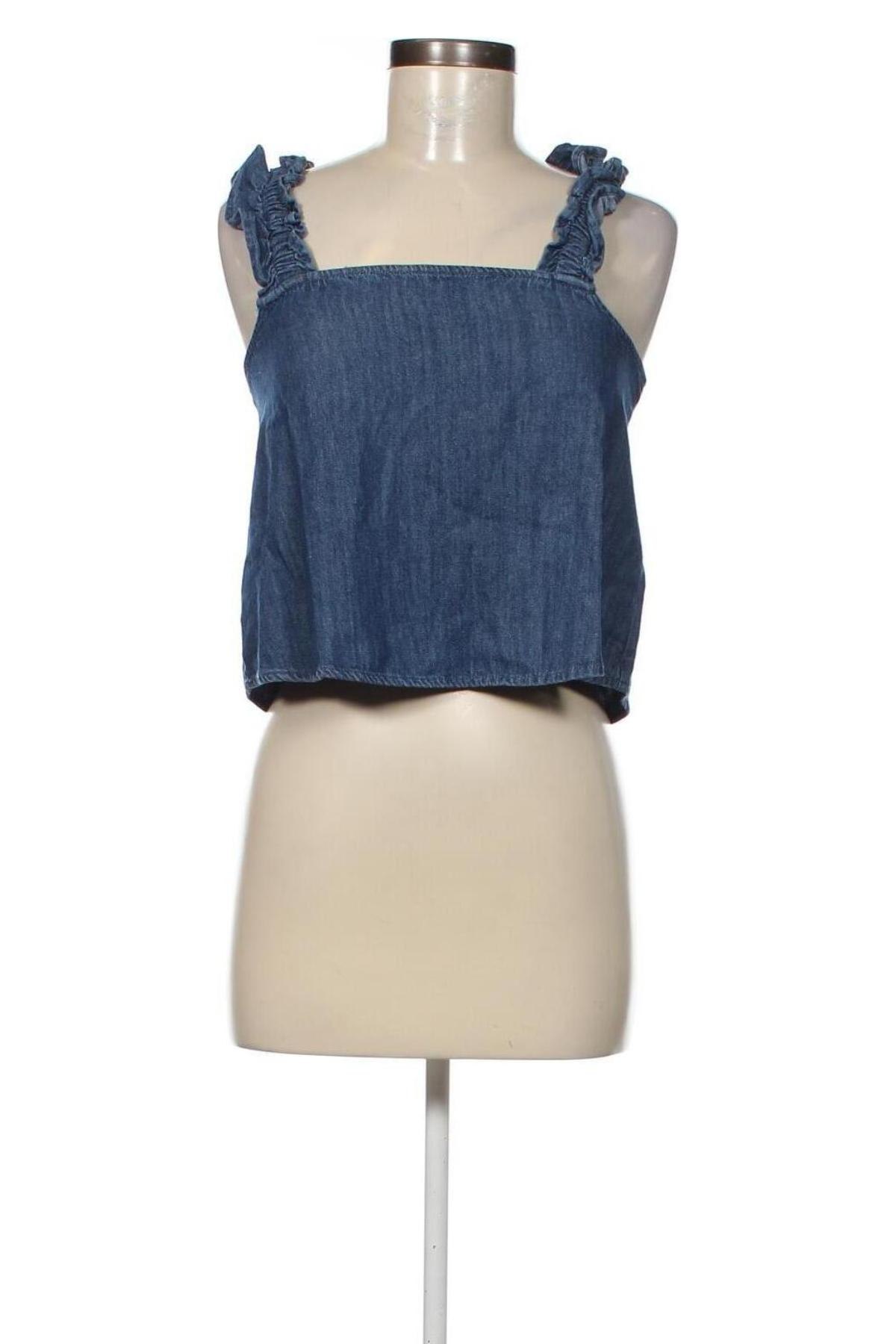 Γυναικείο αμάνικο μπλουζάκι Pieces, Μέγεθος XS, Χρώμα Μπλέ, Τιμή 2,56 €