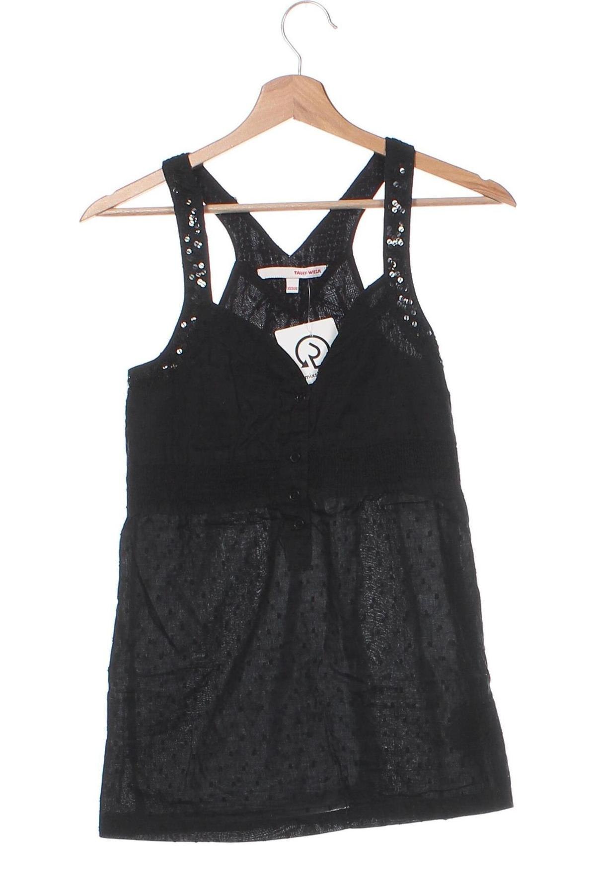 Γυναικείο αμάνικο μπλουζάκι Tally Weijl, Μέγεθος XS, Χρώμα Μαύρο, Τιμή 3,79 €