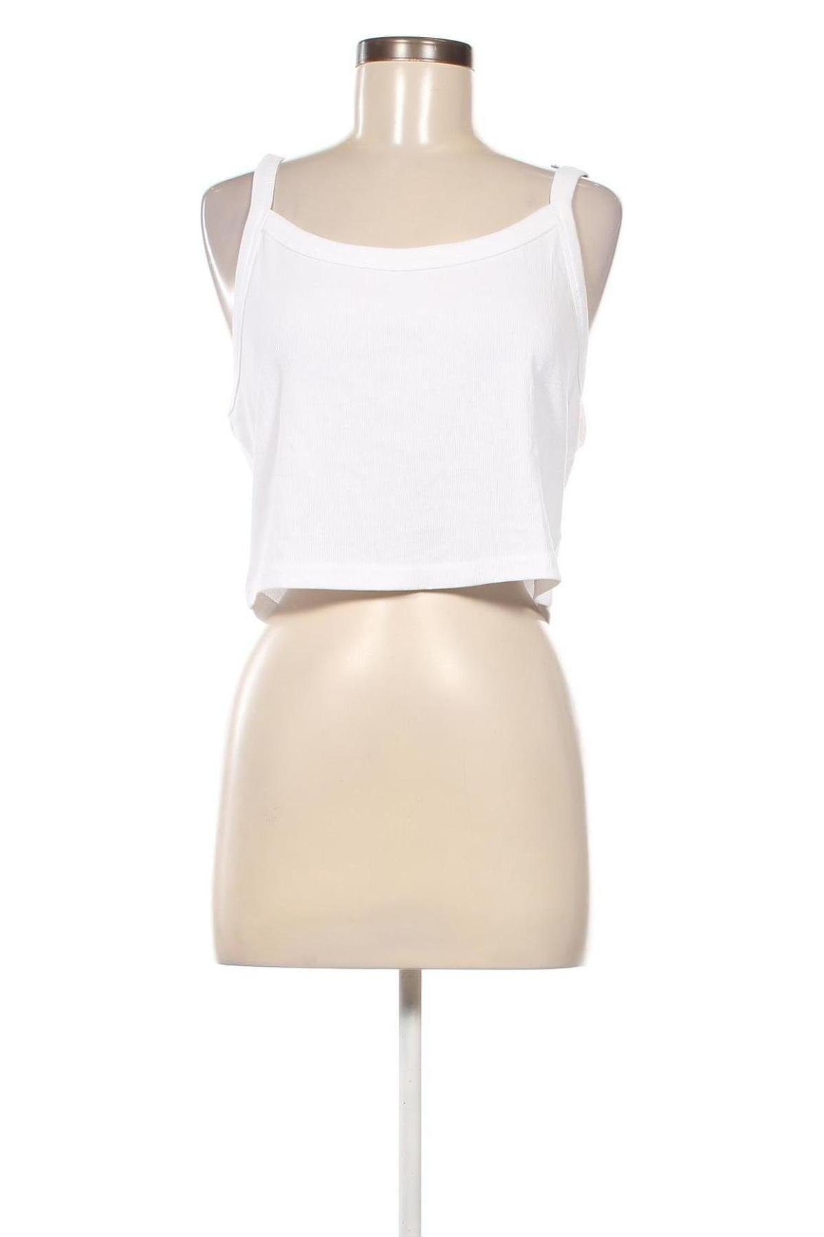 Γυναικείο αμάνικο μπλουζάκι Weekday, Μέγεθος XL, Χρώμα Λευκό, Τιμή 5,07 €