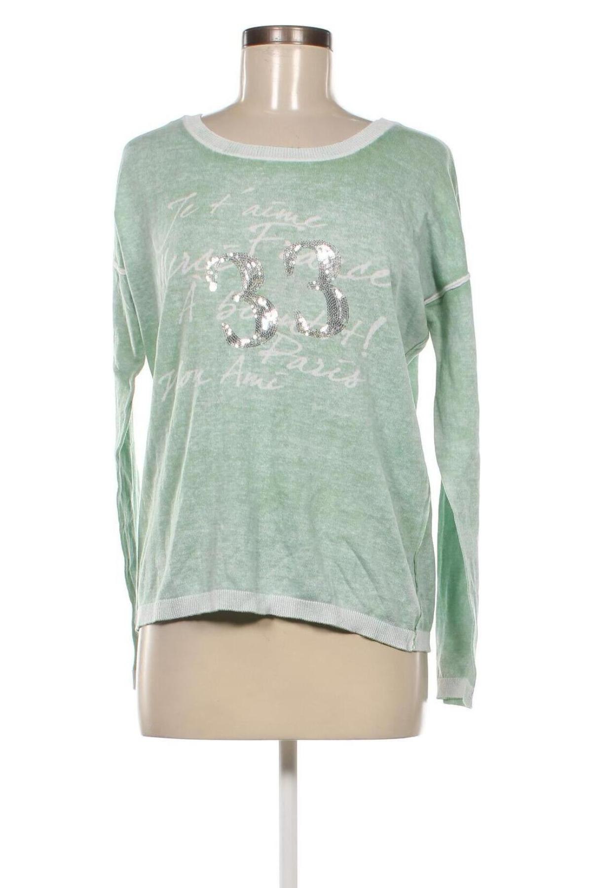 Дамски пуловер, Размер M, Цвят Зелен, Цена 11,02 лв.