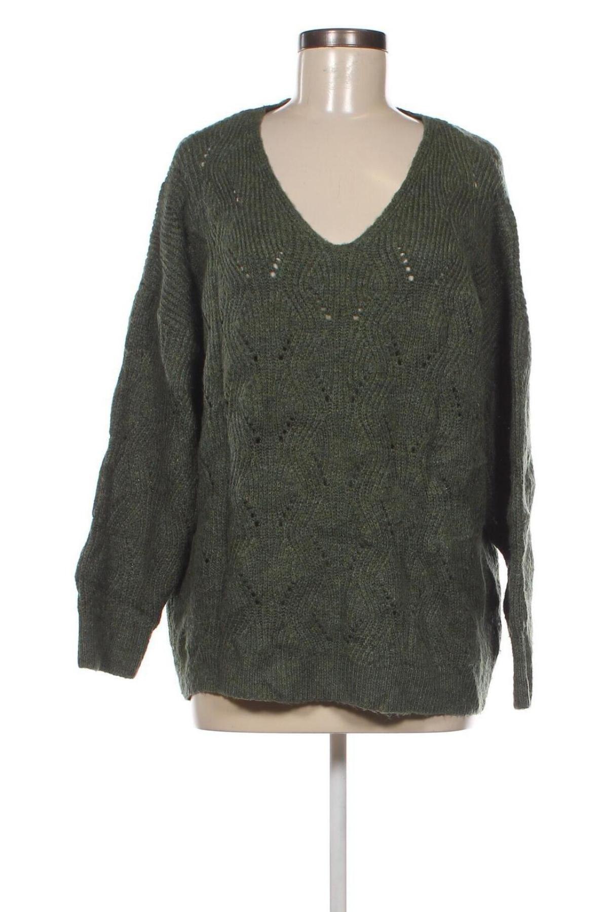 Дамски пуловер, Размер XL, Цвят Зелен, Цена 13,34 лв.