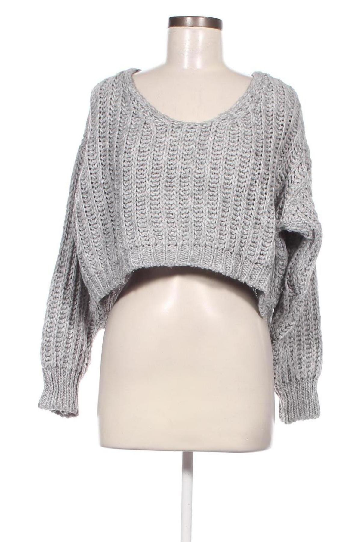 Дамски пуловер, Размер L, Цвят Сив, Цена 8,41 лв.