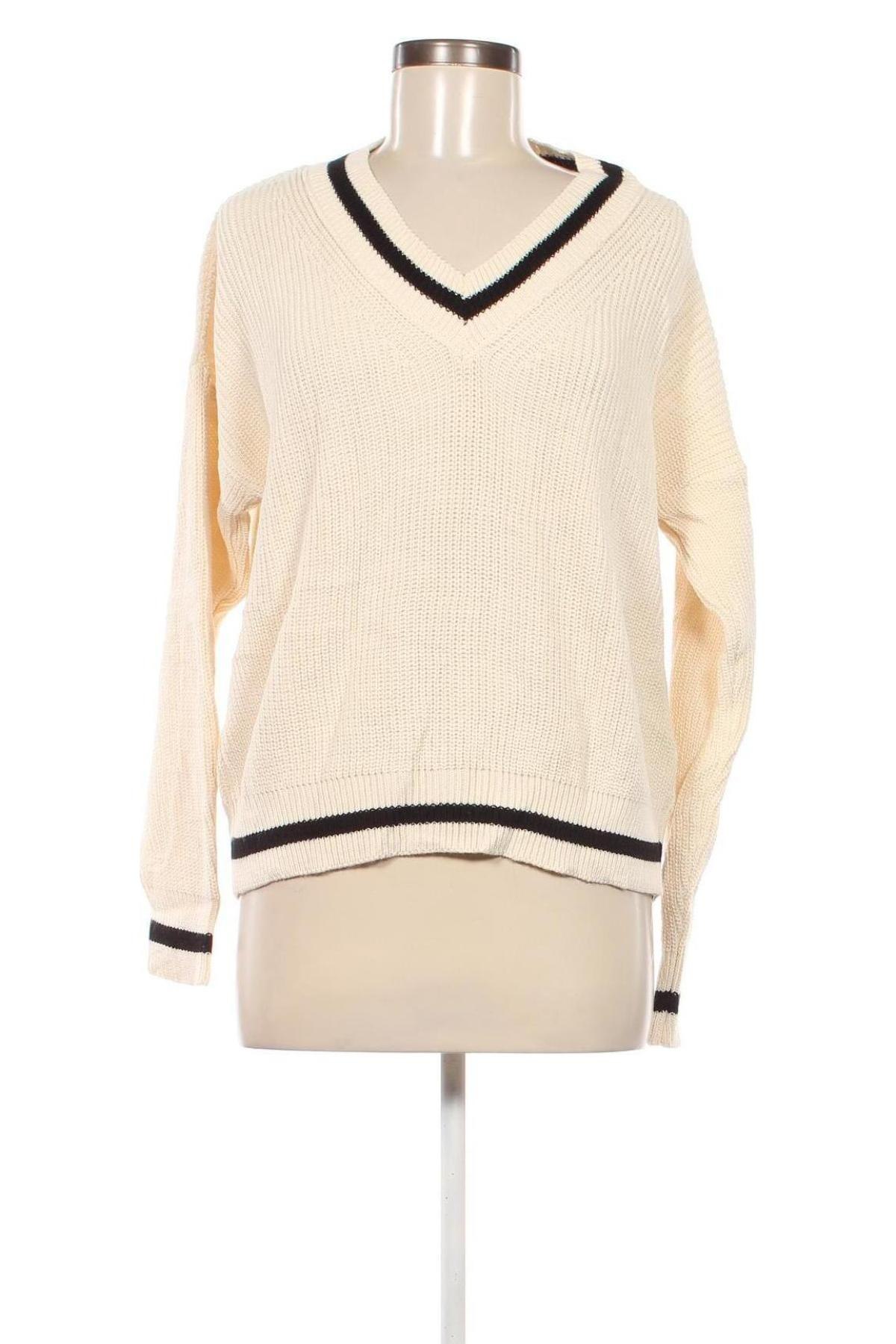 Дамски пуловер, Размер M, Цвят Екрю, Цена 8,41 лв.