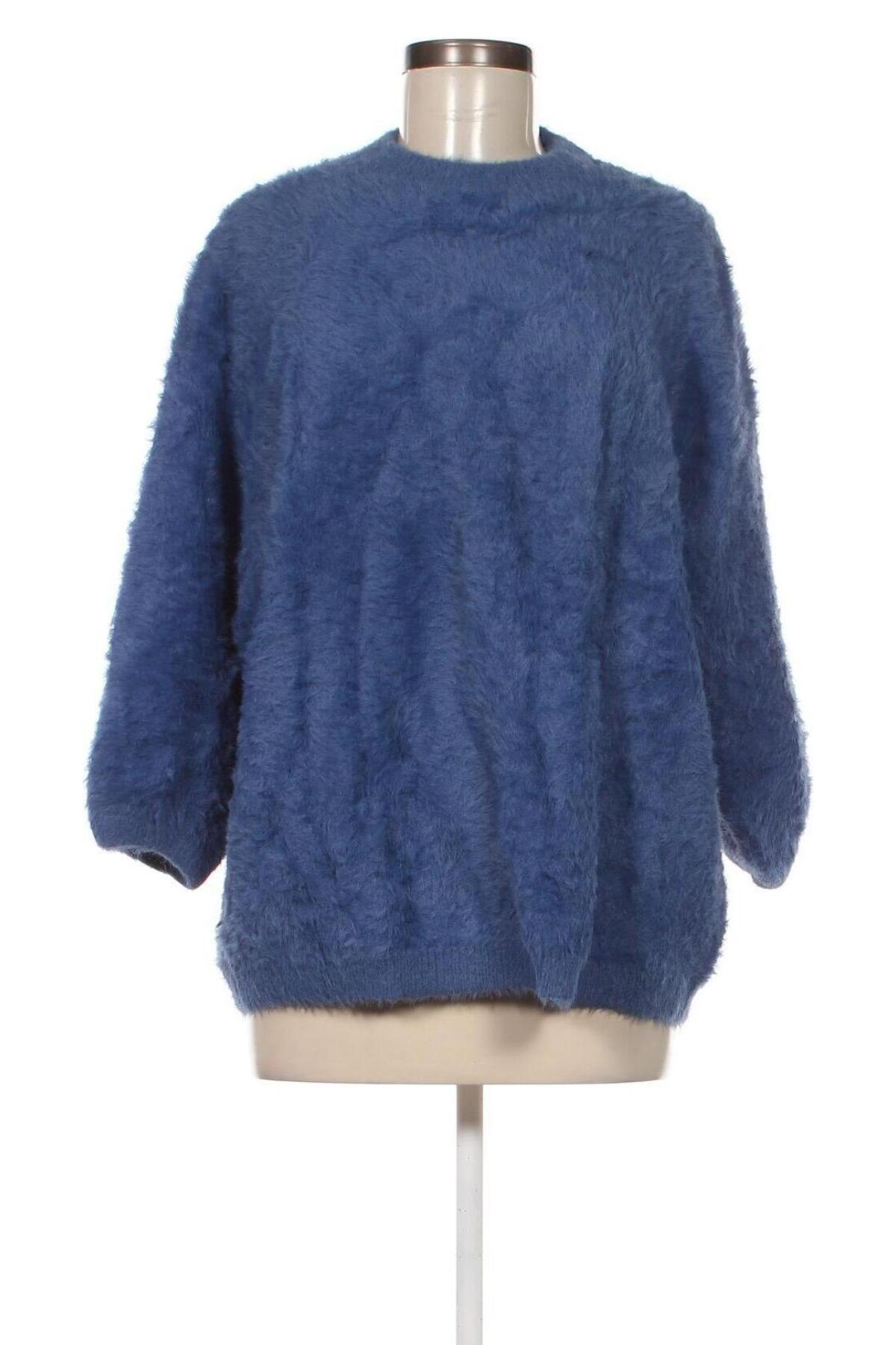 Дамски пуловер Bershka, Размер M, Цвят Син, Цена 11,60 лв.