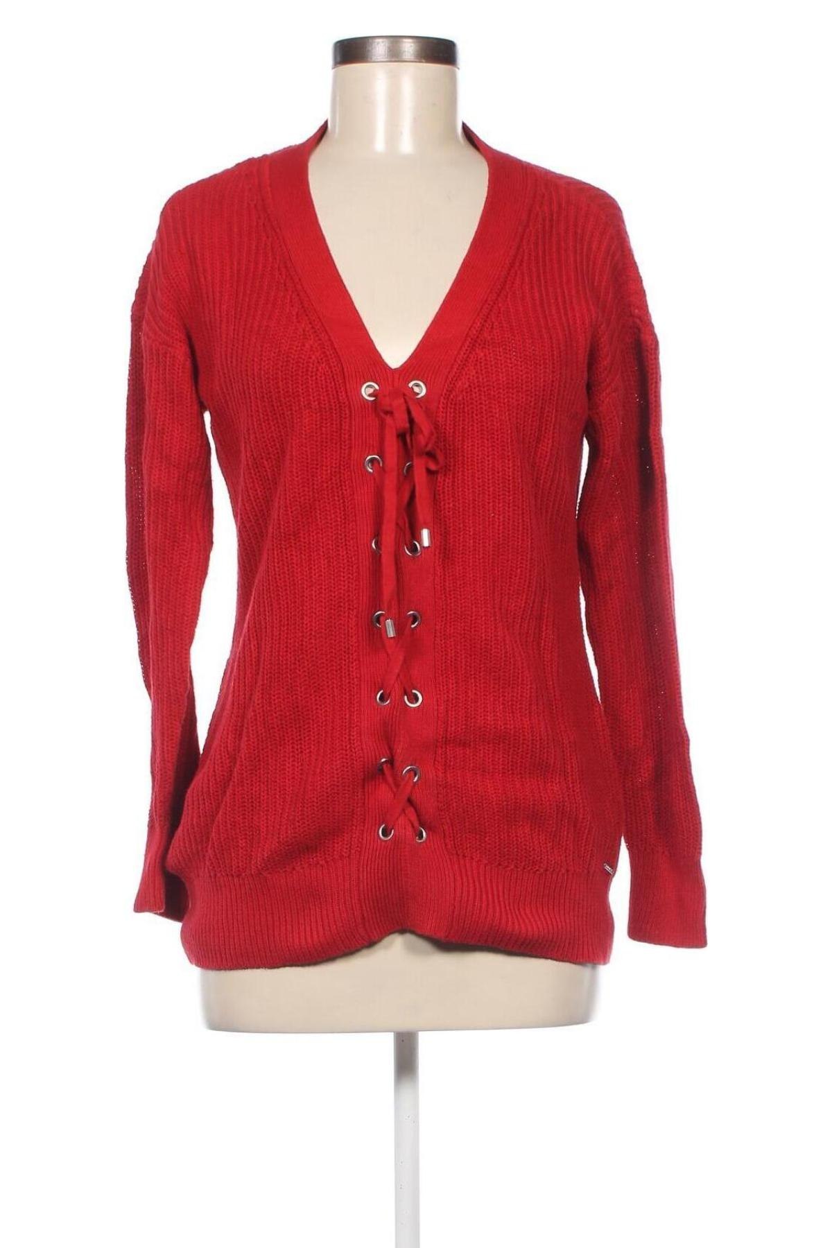 Дамски пуловер Guess, Размер M, Цвят Червен, Цена 34,68 лв.