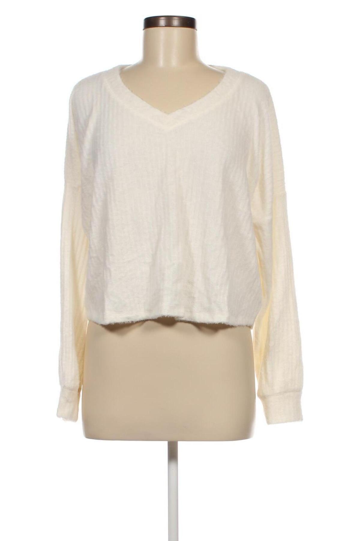 Γυναικείο πουλόβερ Hollister, Μέγεθος L, Χρώμα Λευκό, Τιμή 7,61 €