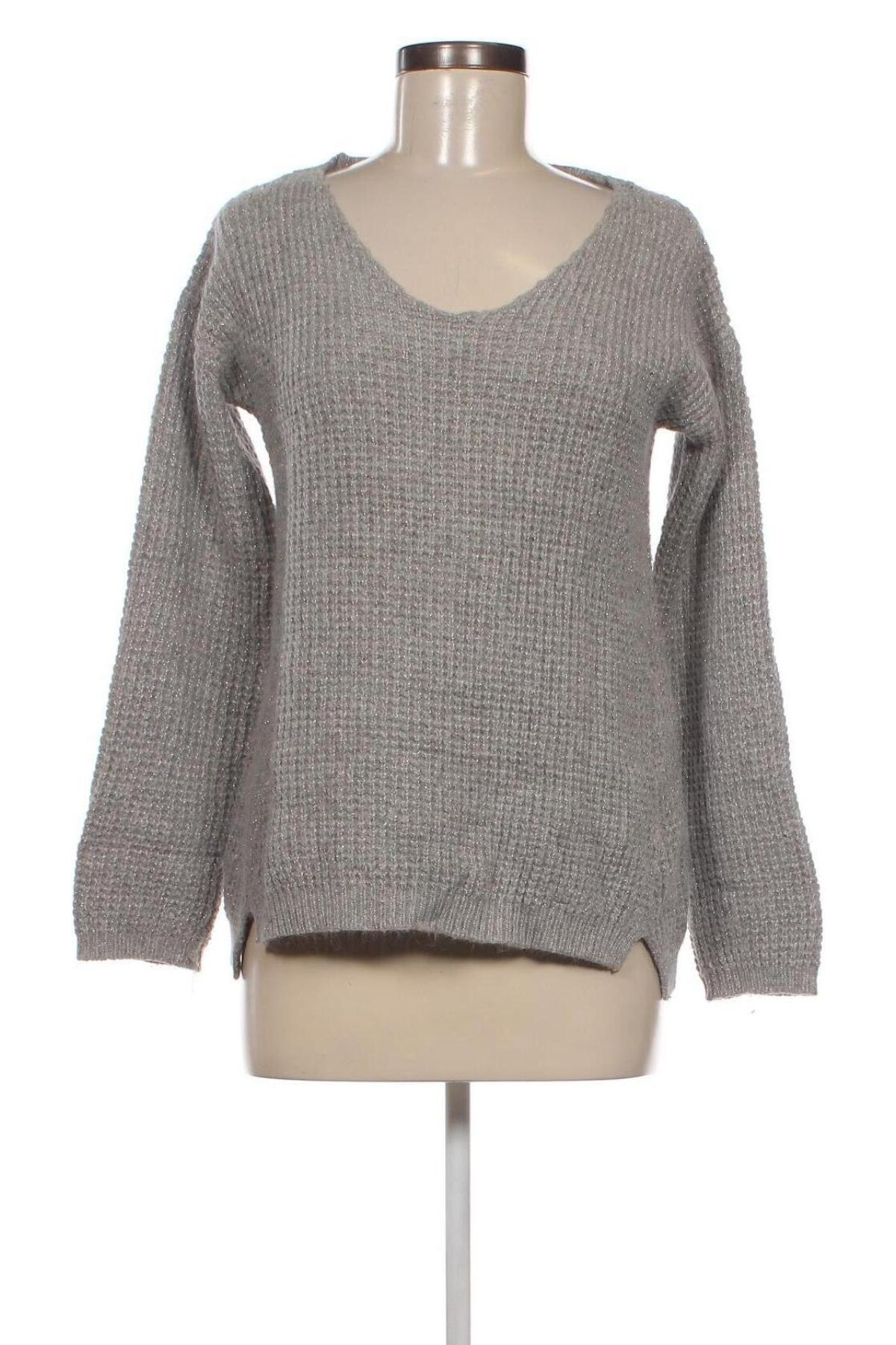 Дамски пуловер La P'tite Etoile, Размер M, Цвят Сив, Цена 31,00 лв.