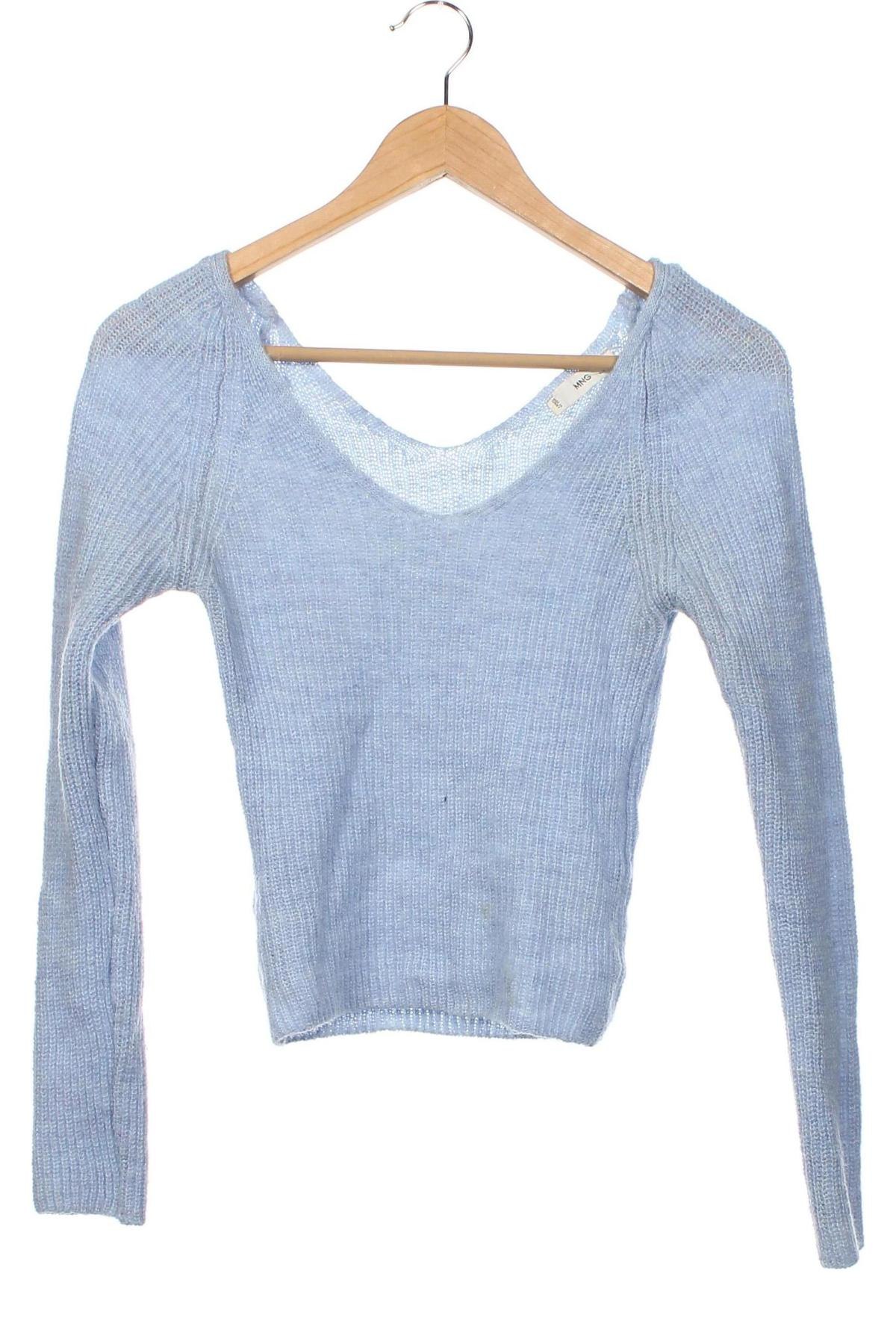 Дамски пуловер Mango, Размер XS, Цвят Син, Цена 15,39 лв.