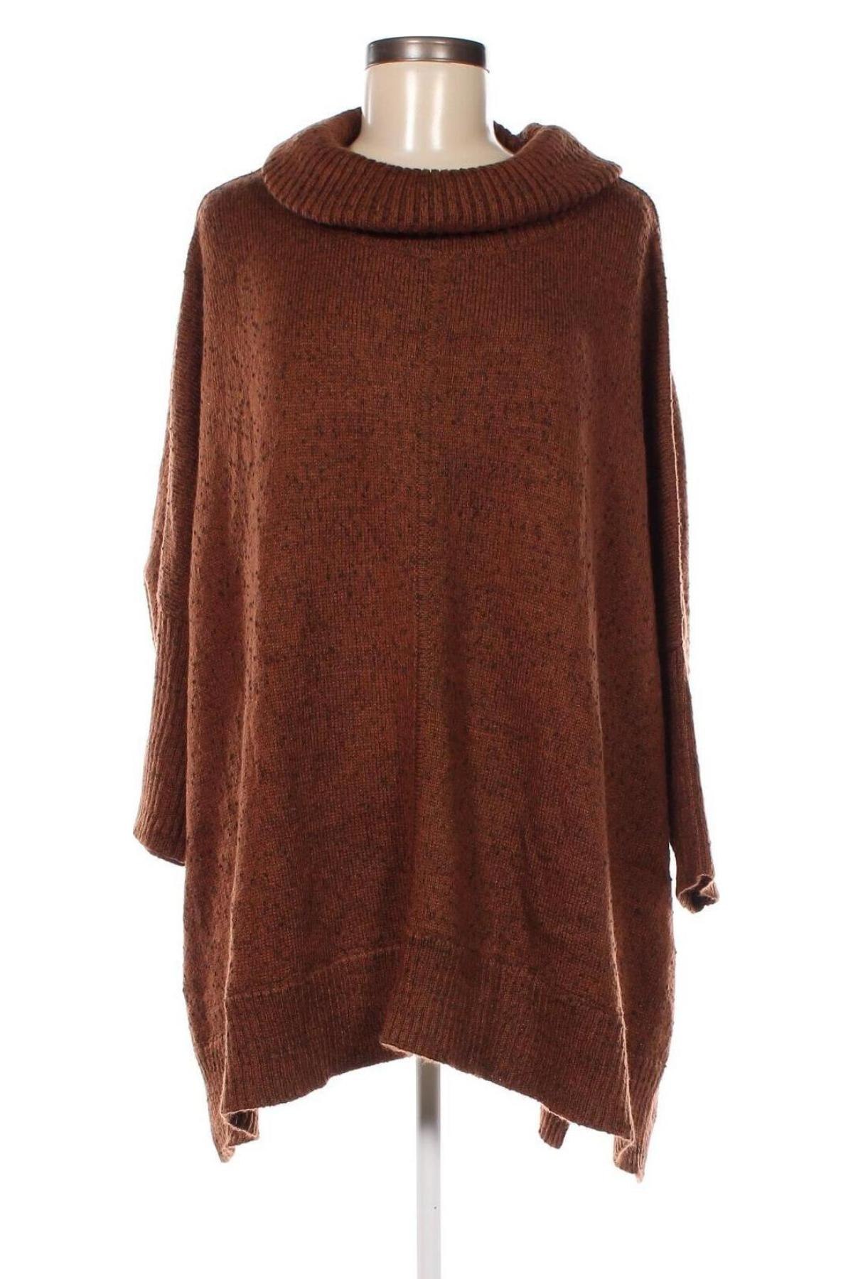 Γυναικείο πουλόβερ Nina Leonard, Μέγεθος XXL, Χρώμα Καφέ, Τιμή 8,97 €