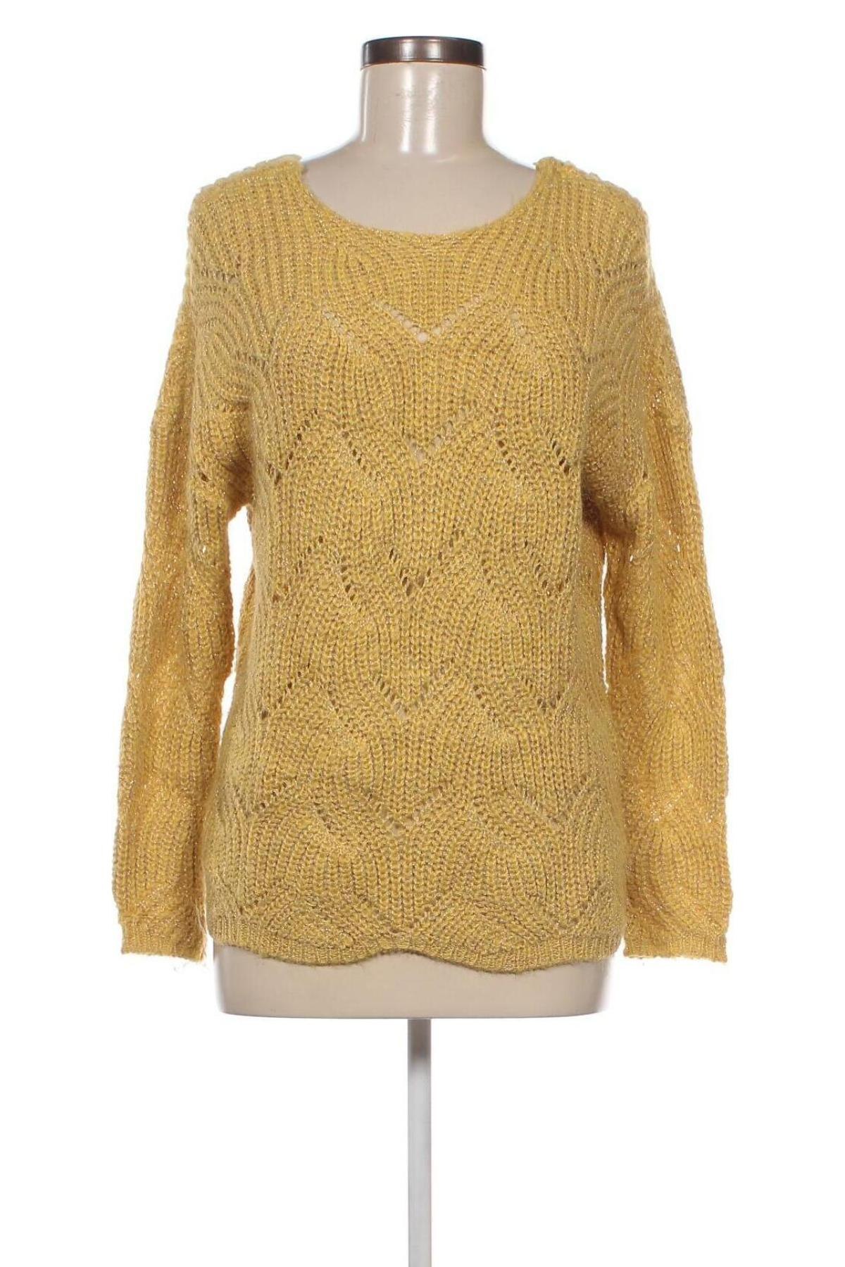 Дамски пуловер ONLY, Размер M, Цвят Жълт, Цена 8,37 лв.