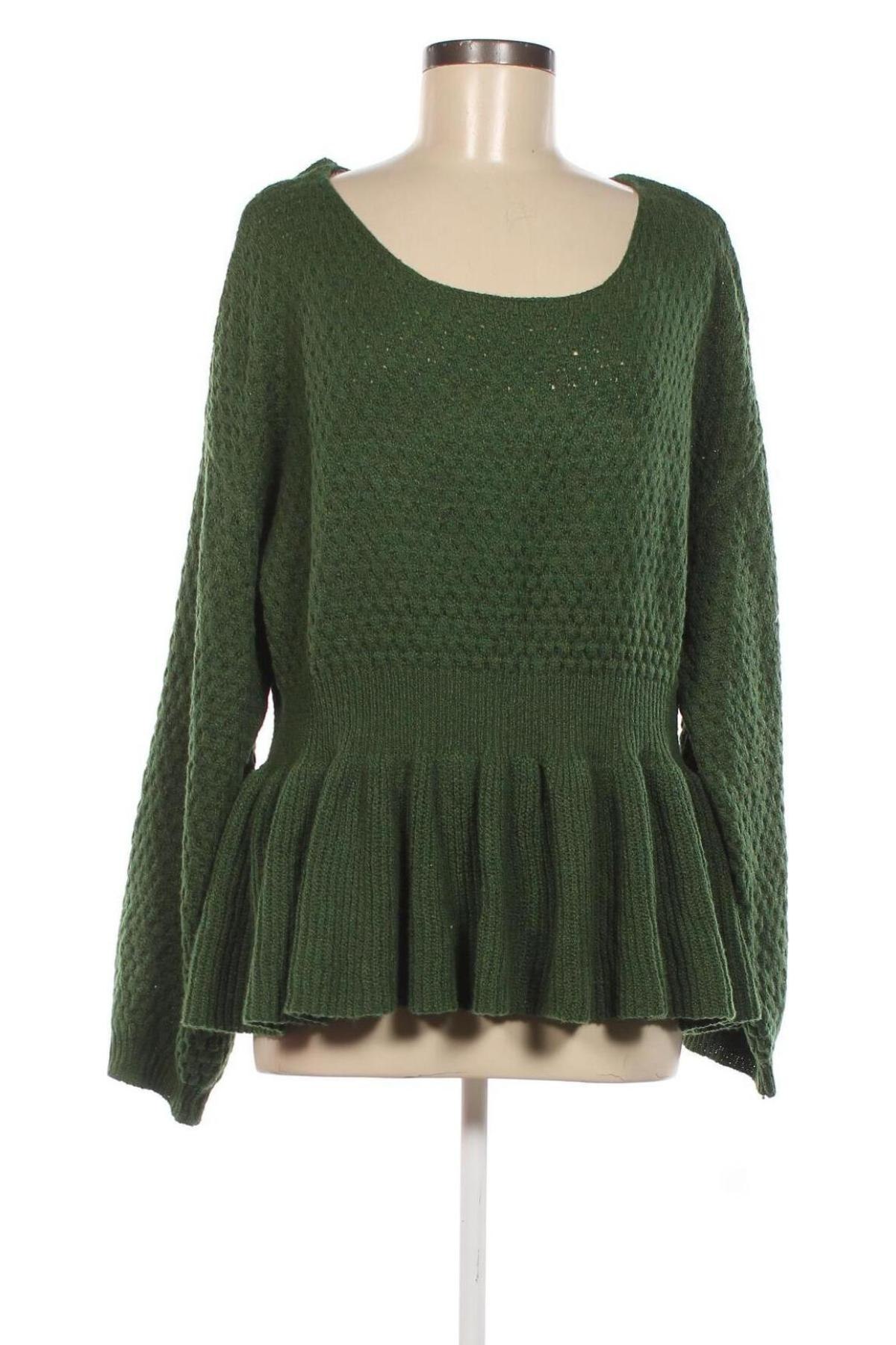 Дамски пуловер SHEIN, Размер XXL, Цвят Зелен, Цена 29,00 лв.
