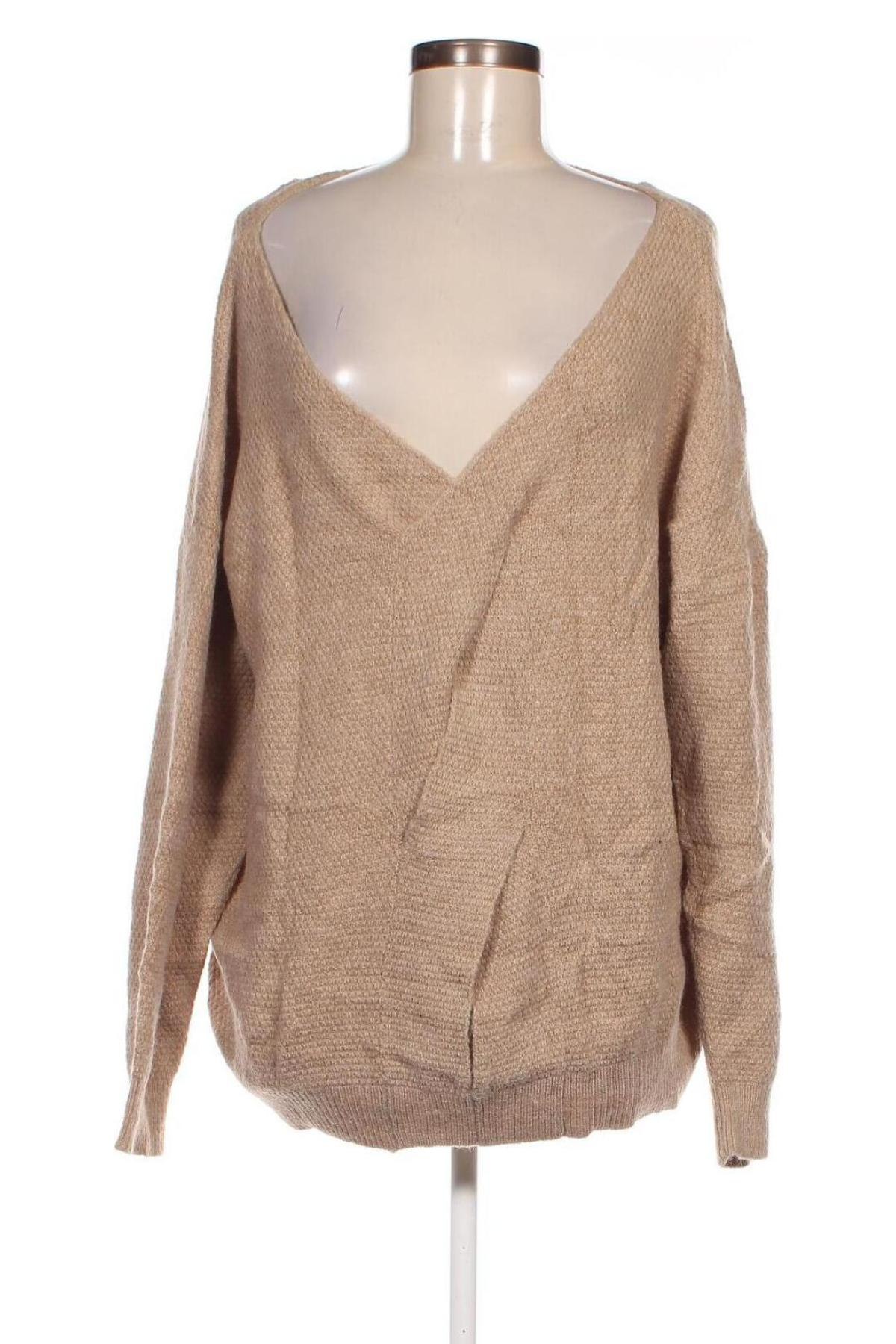 Γυναικείο πουλόβερ SHEIN, Μέγεθος L, Χρώμα  Μπέζ, Τιμή 7,18 €