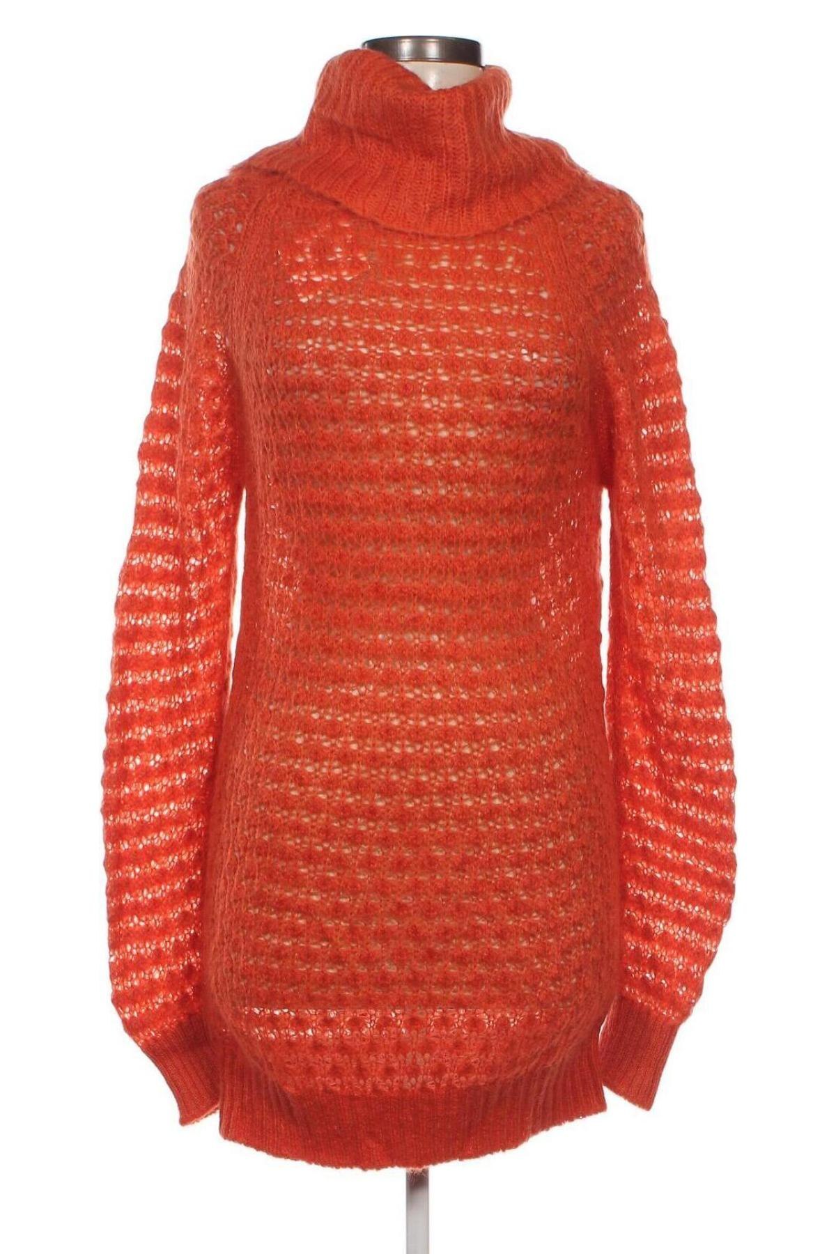 Дамски пуловер Sisley, Размер M, Цвят Оранжев, Цена 31,00 лв.