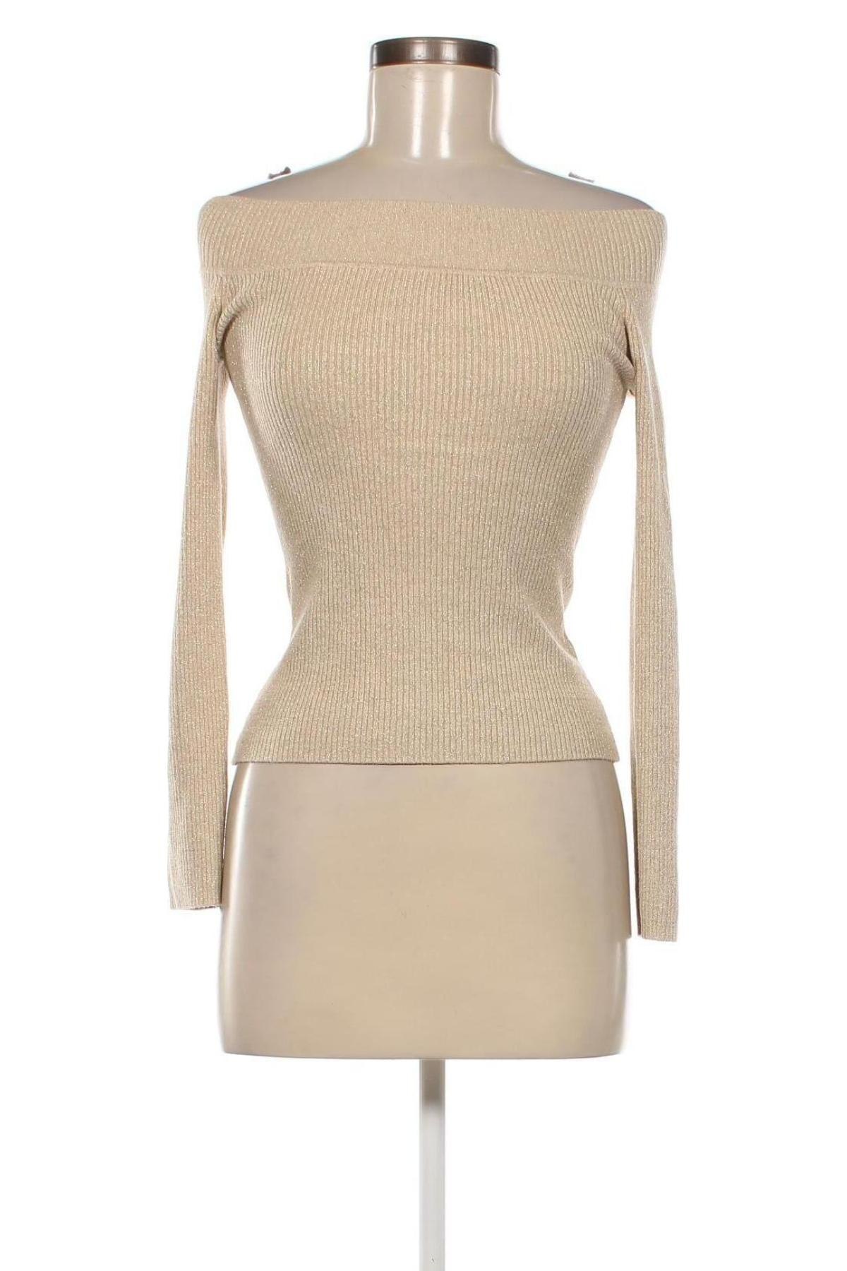 Pulover de femei Zara, Mărime L, Culoare Auriu, Preț 31,05 Lei