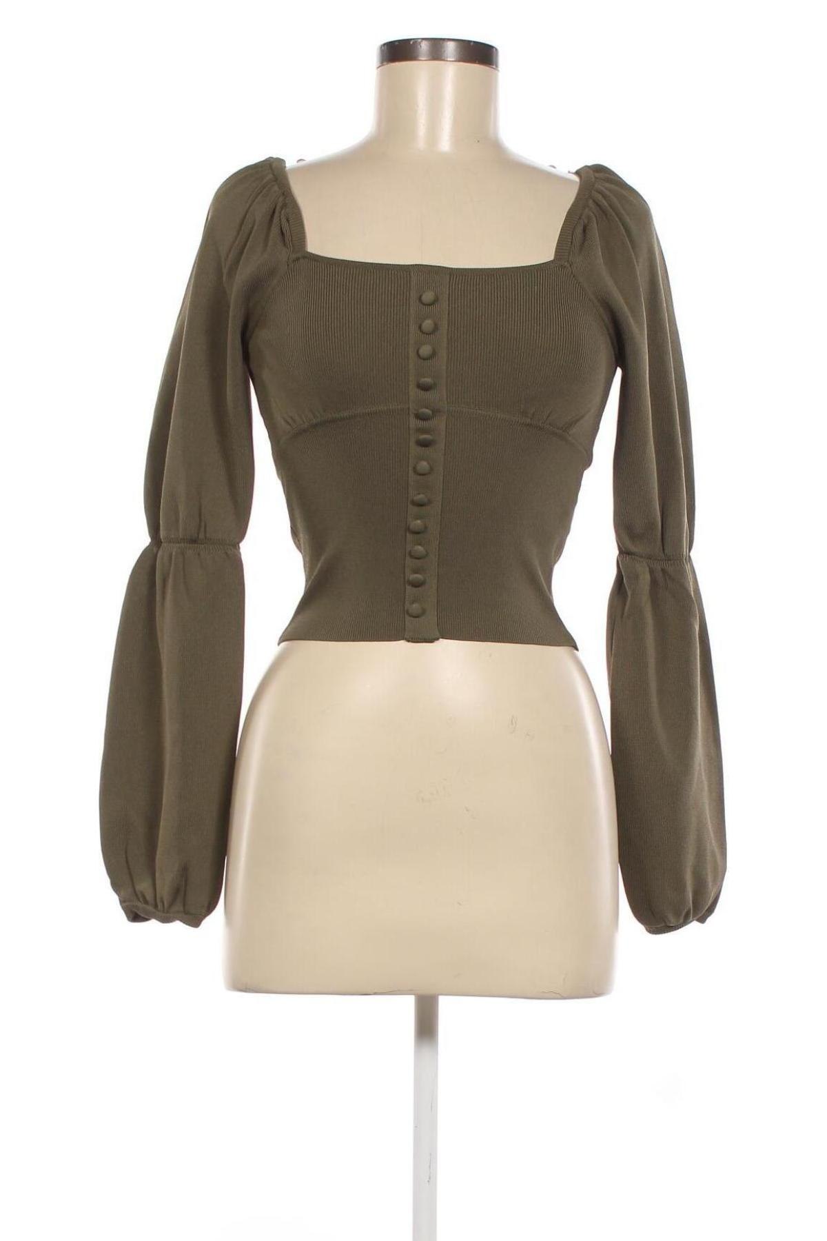 Дамски пуловер Zara, Размер S, Цвят Зелен, Цена 24,00 лв.