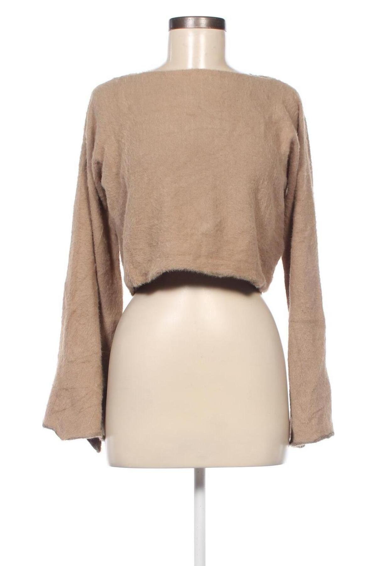 Дамски пуловер Zara, Размер M, Цвят Бежов, Цена 8,91 лв.