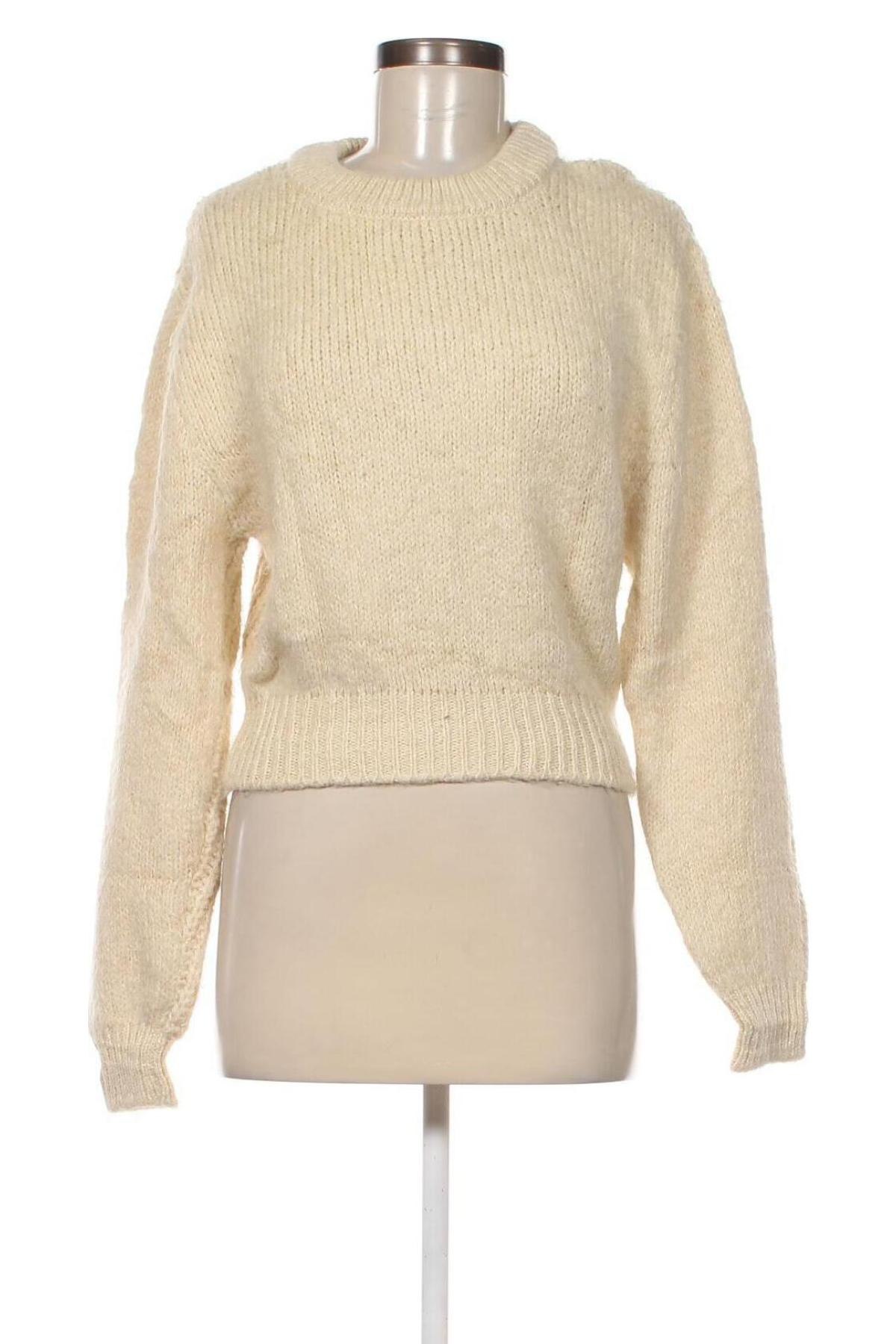 Дамски пуловер Zara, Размер M, Цвят Екрю, Цена 8,37 лв.