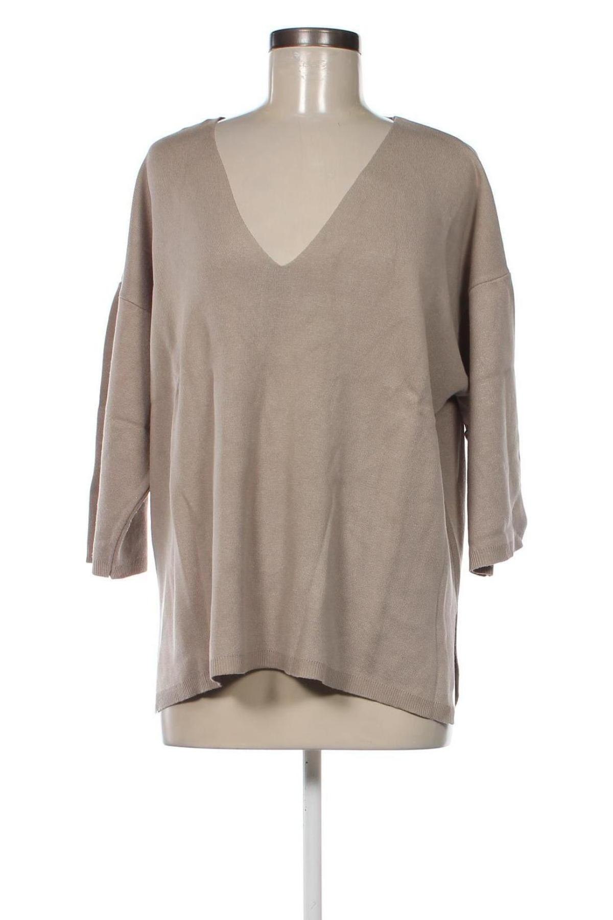 Дамски пуловер Zara, Размер M, Цвят Сив, Цена 27,37 лв.