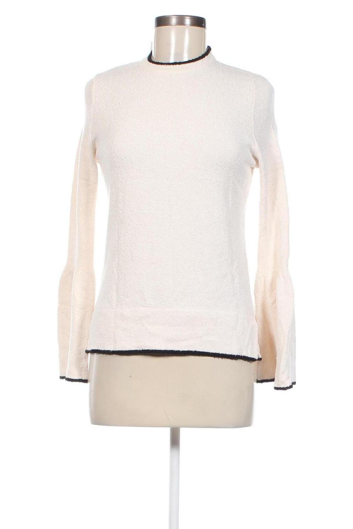 Pulover de femei Zara Knitwear, Mărime S, Culoare Ecru, Preț 39,97 Lei