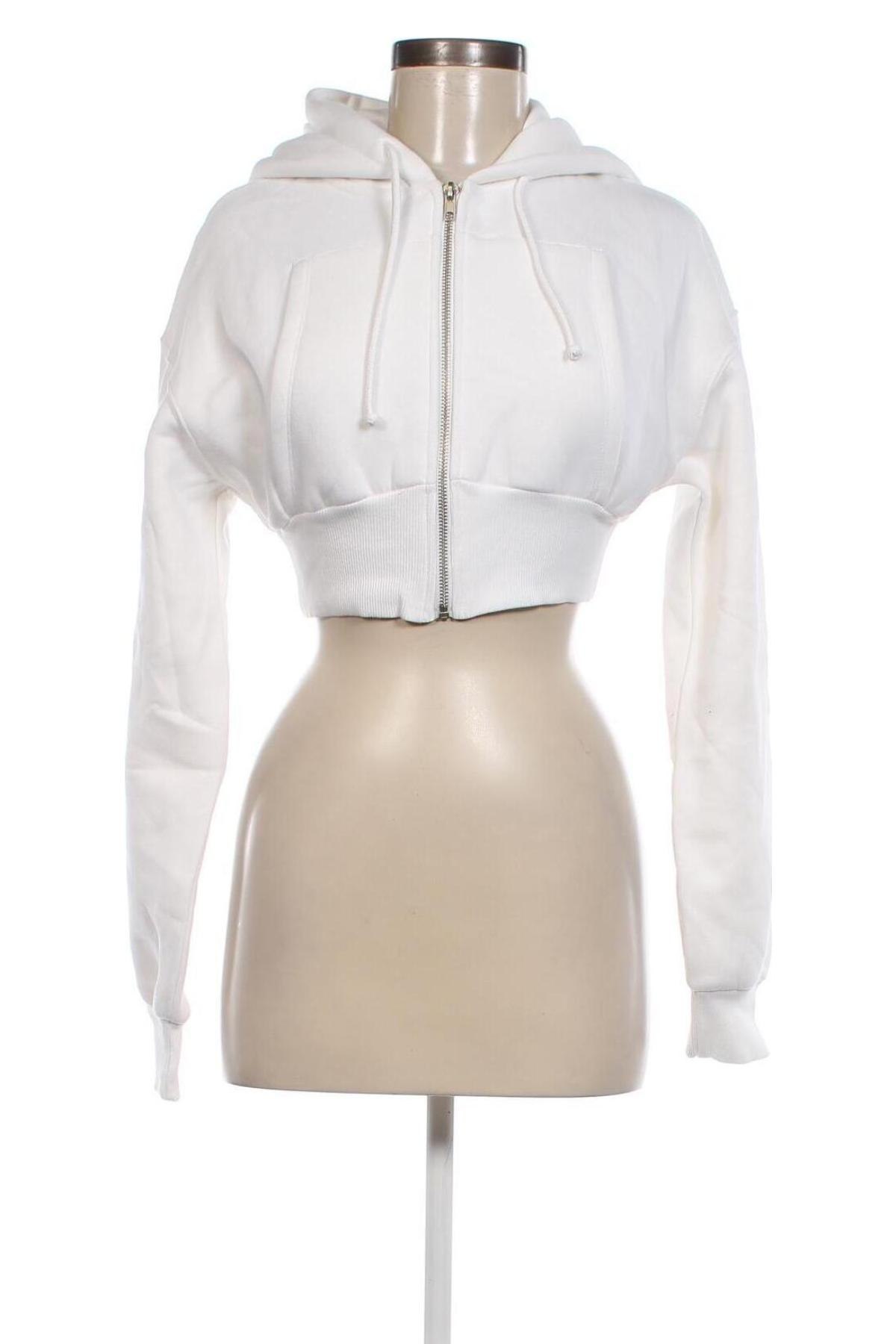 Γυναικείο φούτερ Pull&Bear, Μέγεθος S, Χρώμα Λευκό, Τιμή 14,83 €