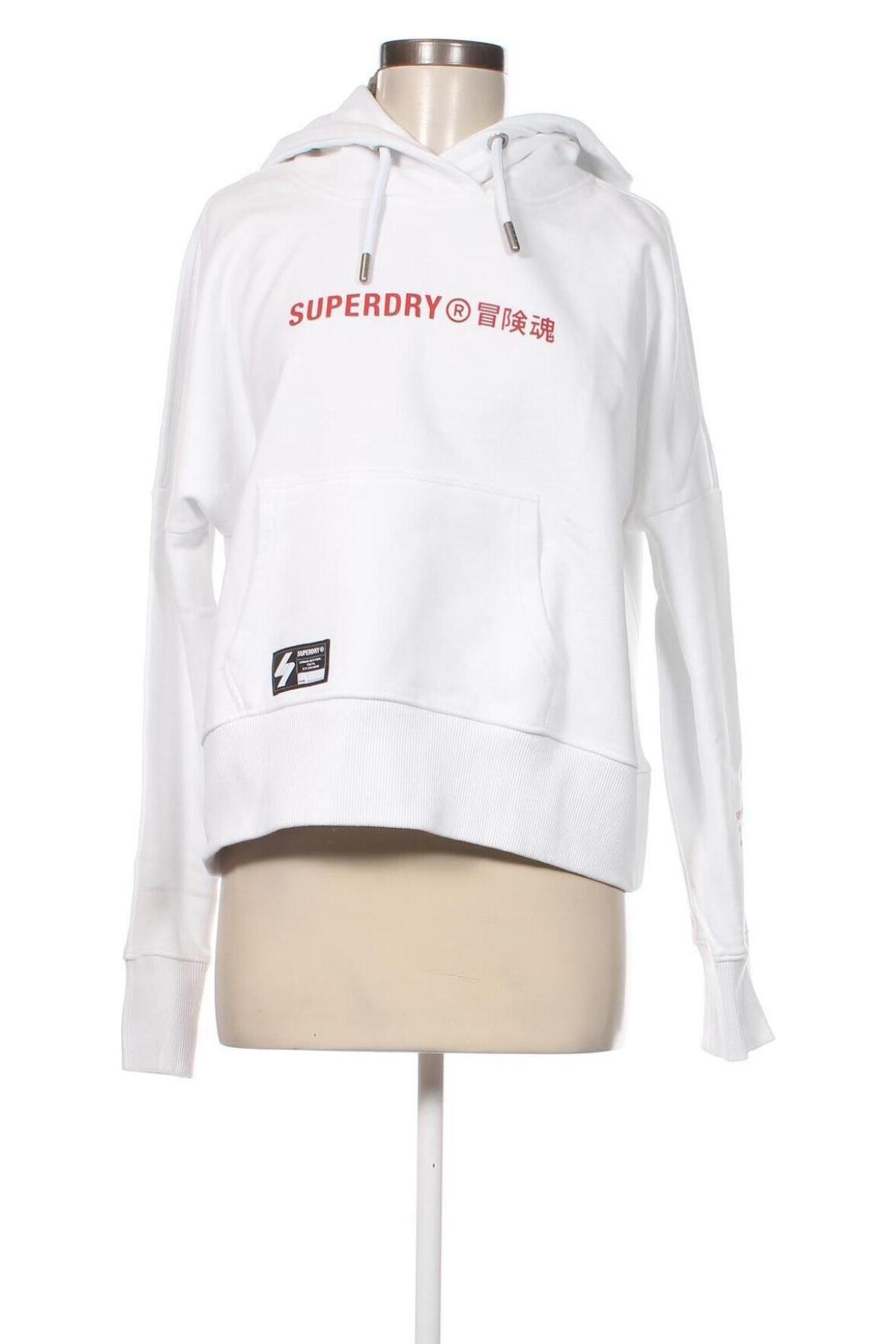 Γυναικείο φούτερ Superdry, Μέγεθος L, Χρώμα Λευκό, Τιμή 29,51 €