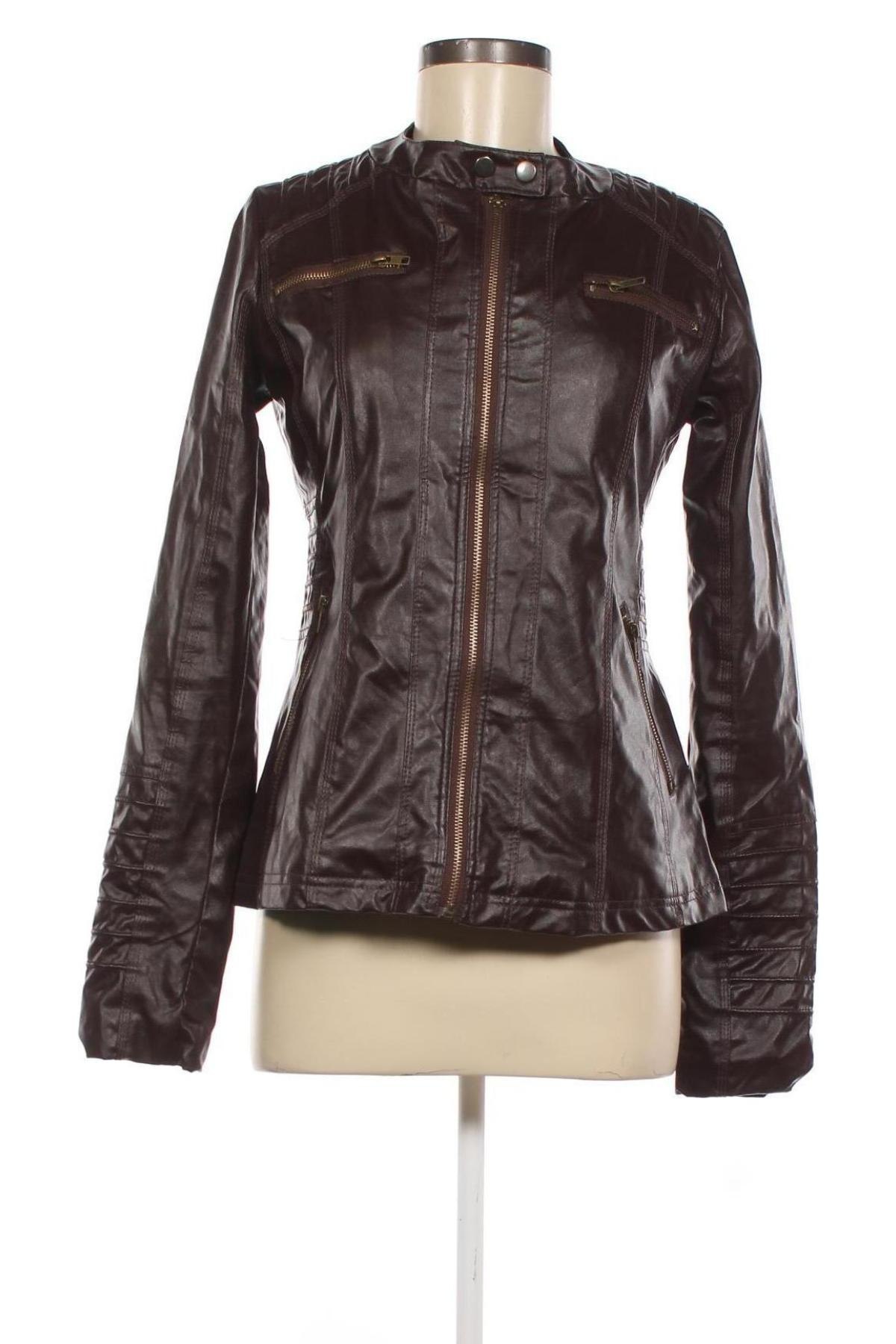 Dámska kožená bunda , Veľkosť M, Farba Hnedá, Cena  14,28 €