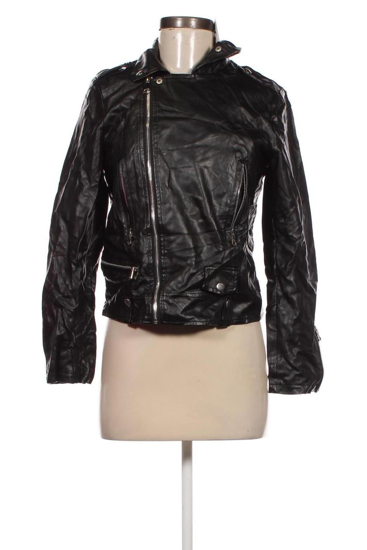 Dámská kožená bunda , Velikost M, Barva Černá, Cena  320,00 Kč