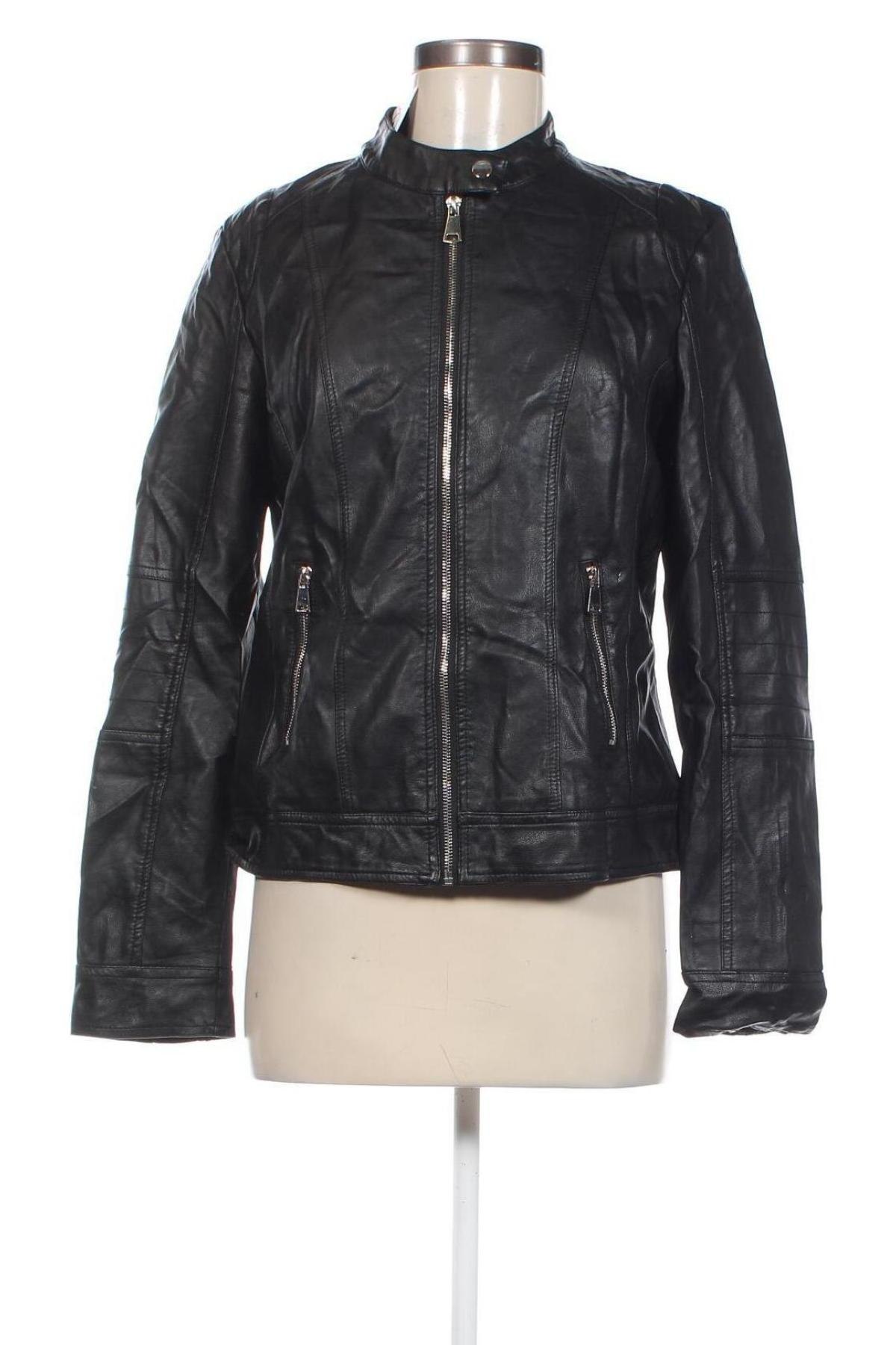 Γυναικείο δερμάτινο μπουφάν, Μέγεθος XL, Χρώμα Μαύρο, Τιμή 30,31 €