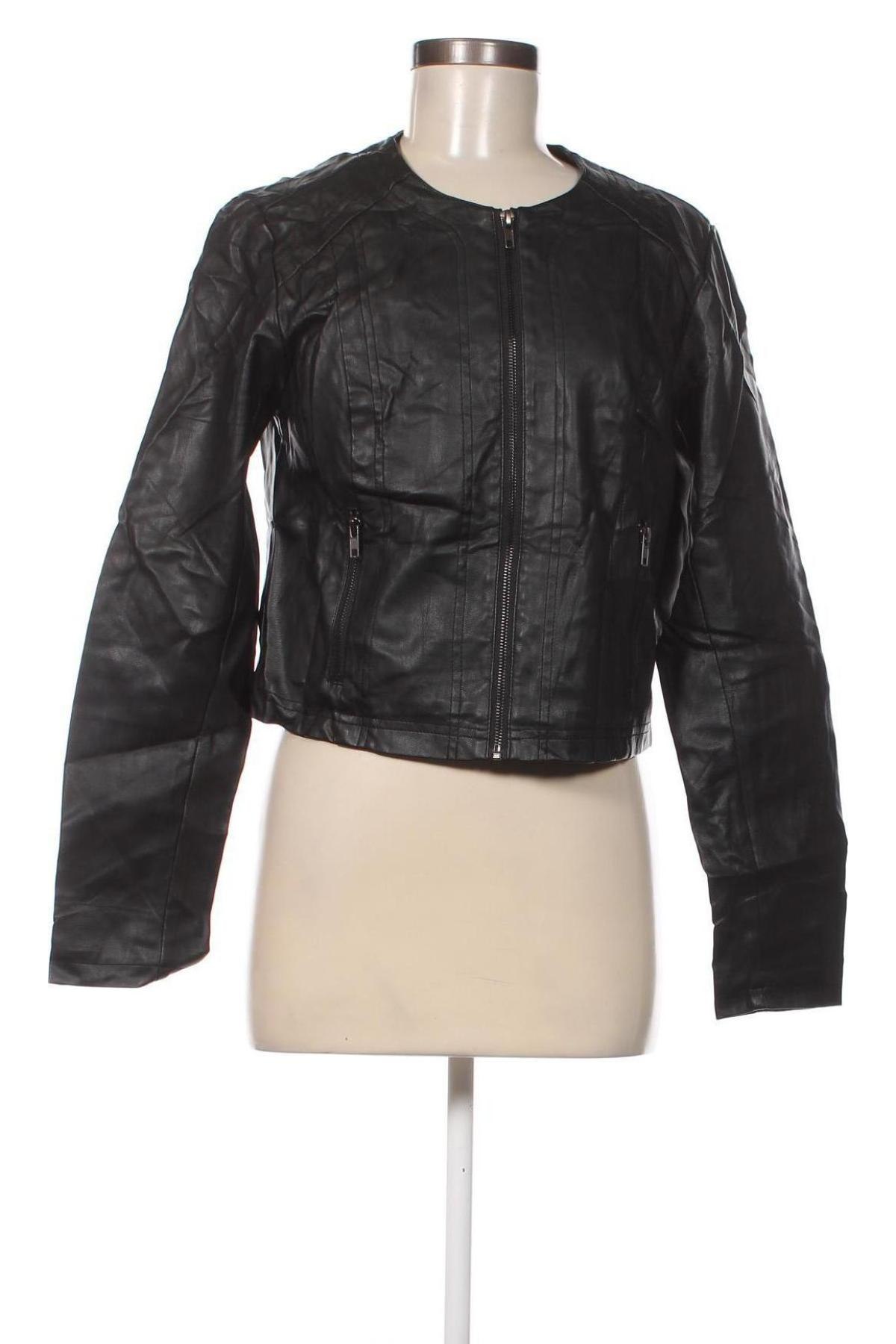 Damen Lederjacke, Größe M, Farbe Schwarz, Preis 34,10 €