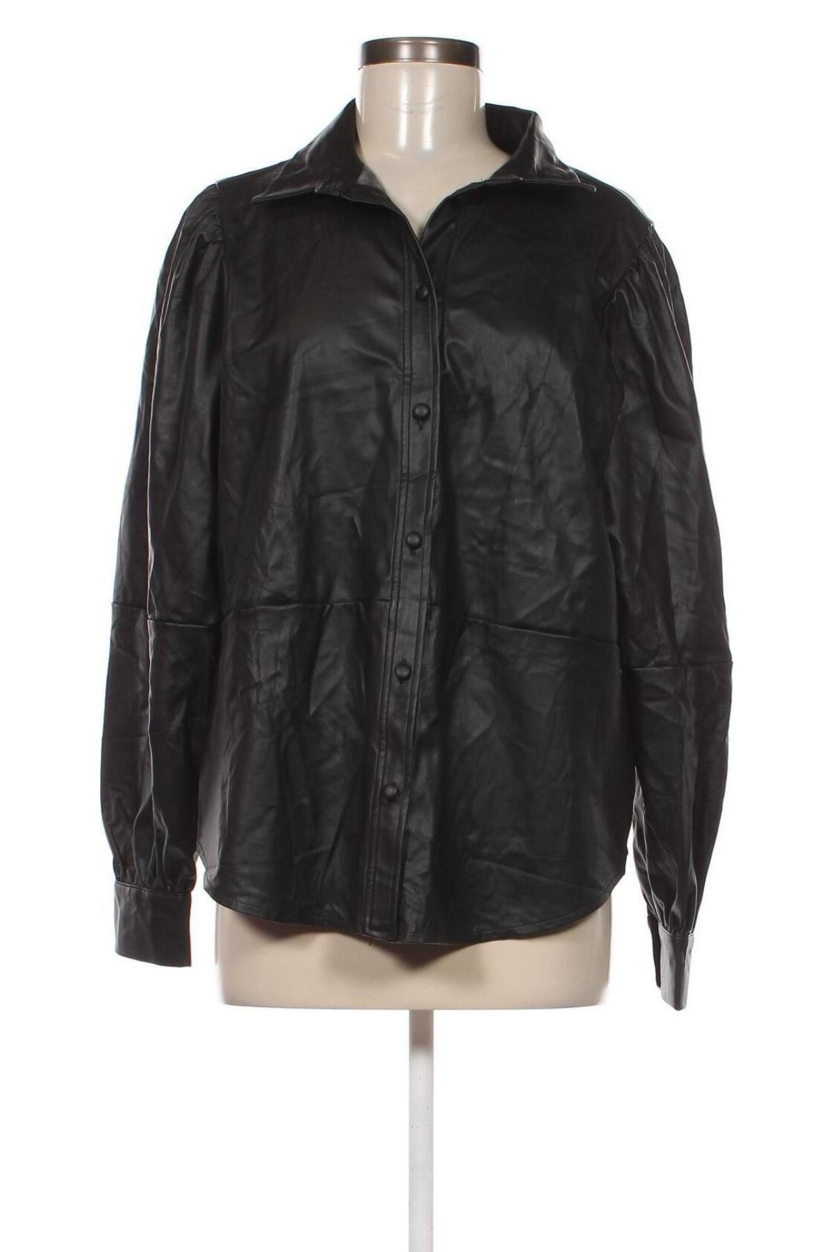 Damen Lederjacke H&M, Größe L, Farbe Schwarz, Preis 28,99 €