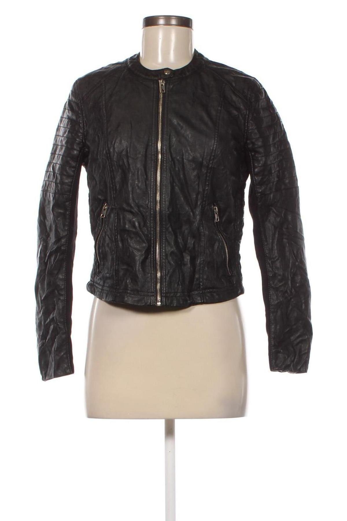 Γυναικείο δερμάτινο μπουφάν H&M Divided, Μέγεθος S, Χρώμα Μαύρο, Τιμή 25,16 €