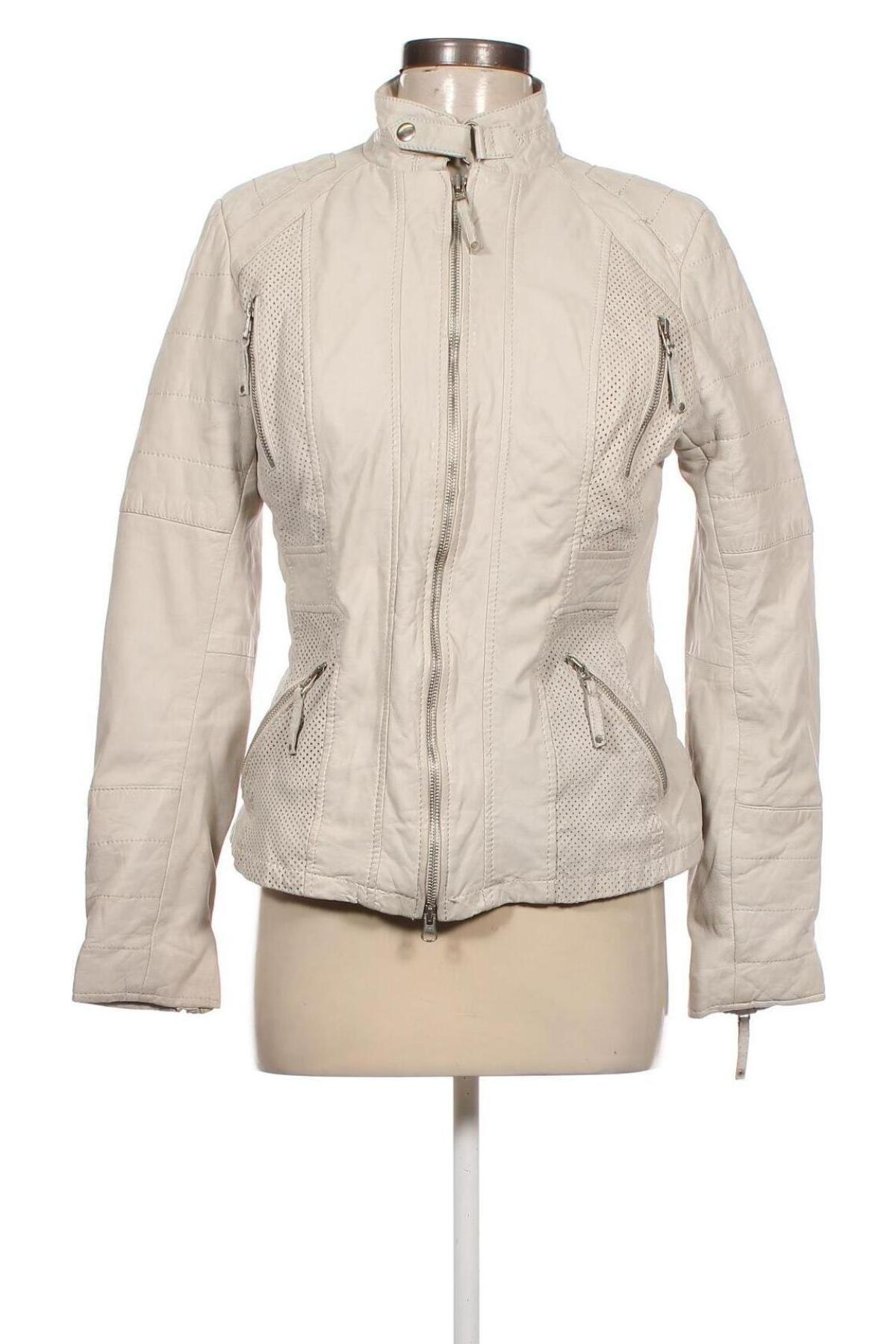 Damen Lederjacke In Linea, Größe M, Farbe Beige, Preis 67,67 €