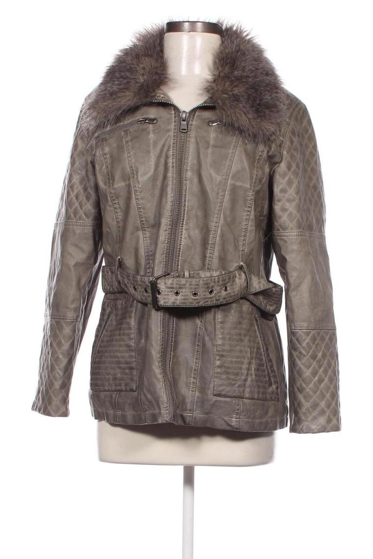 Damen Lederjacke Multiblu, Größe M, Farbe Grau, Preis € 27,62