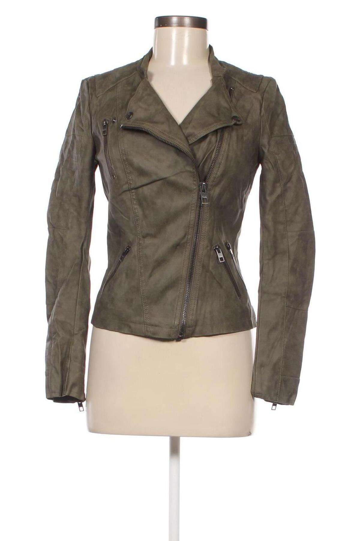 Damen Lederjacke ONLY, Größe XS, Farbe Grün, Preis 28,53 €