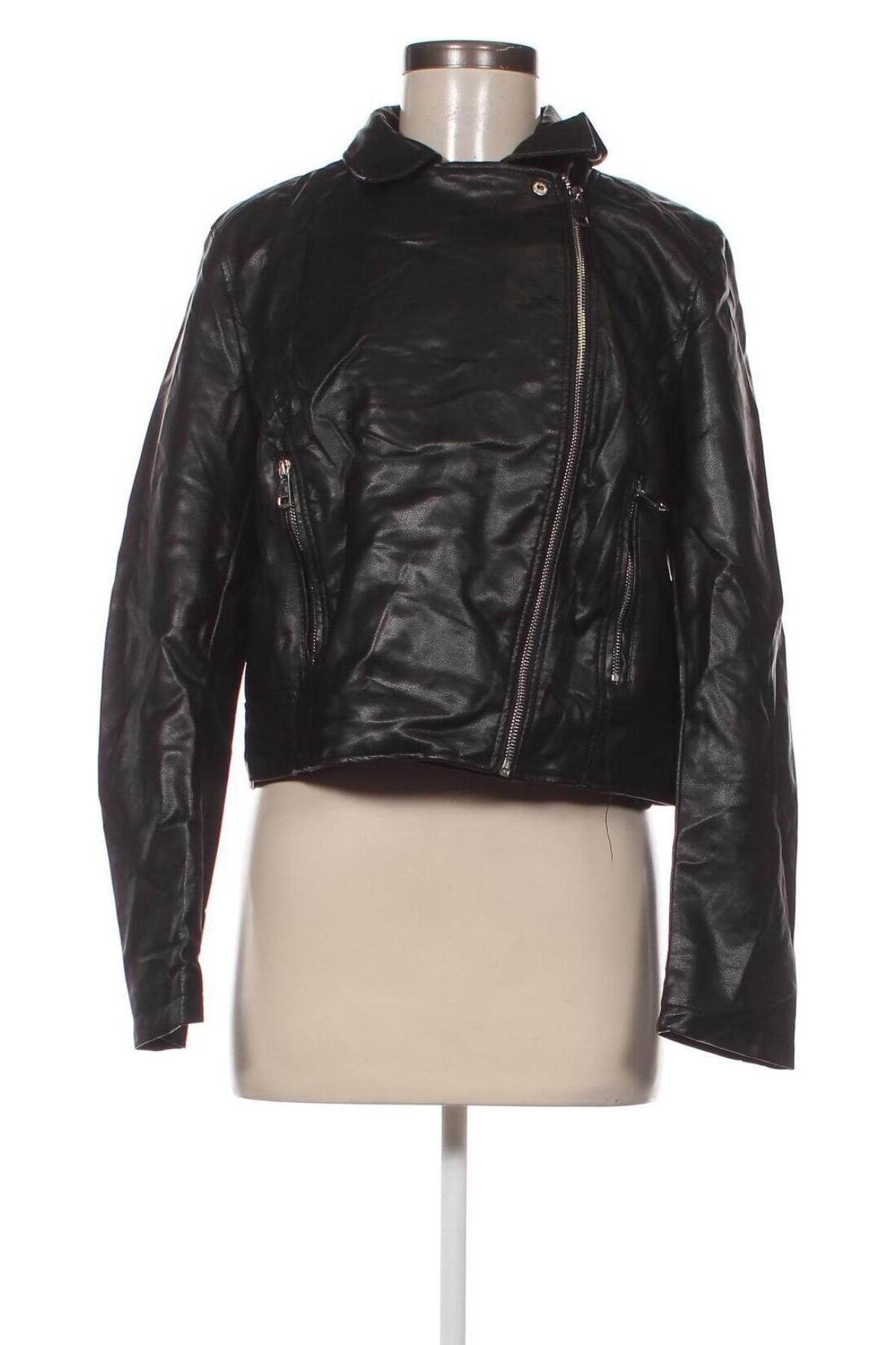 Dámska kožená bunda  Primark, Veľkosť L, Farba Čierna, Cena  18,33 €
