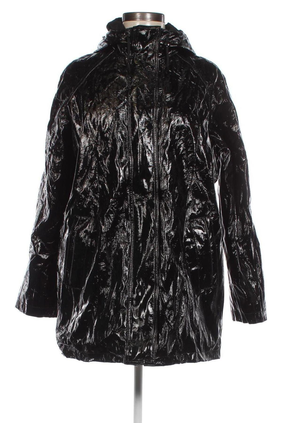 Дамско кожено яке Pull&Bear, Размер M, Цвят Черен, Цена 24,50 лв.