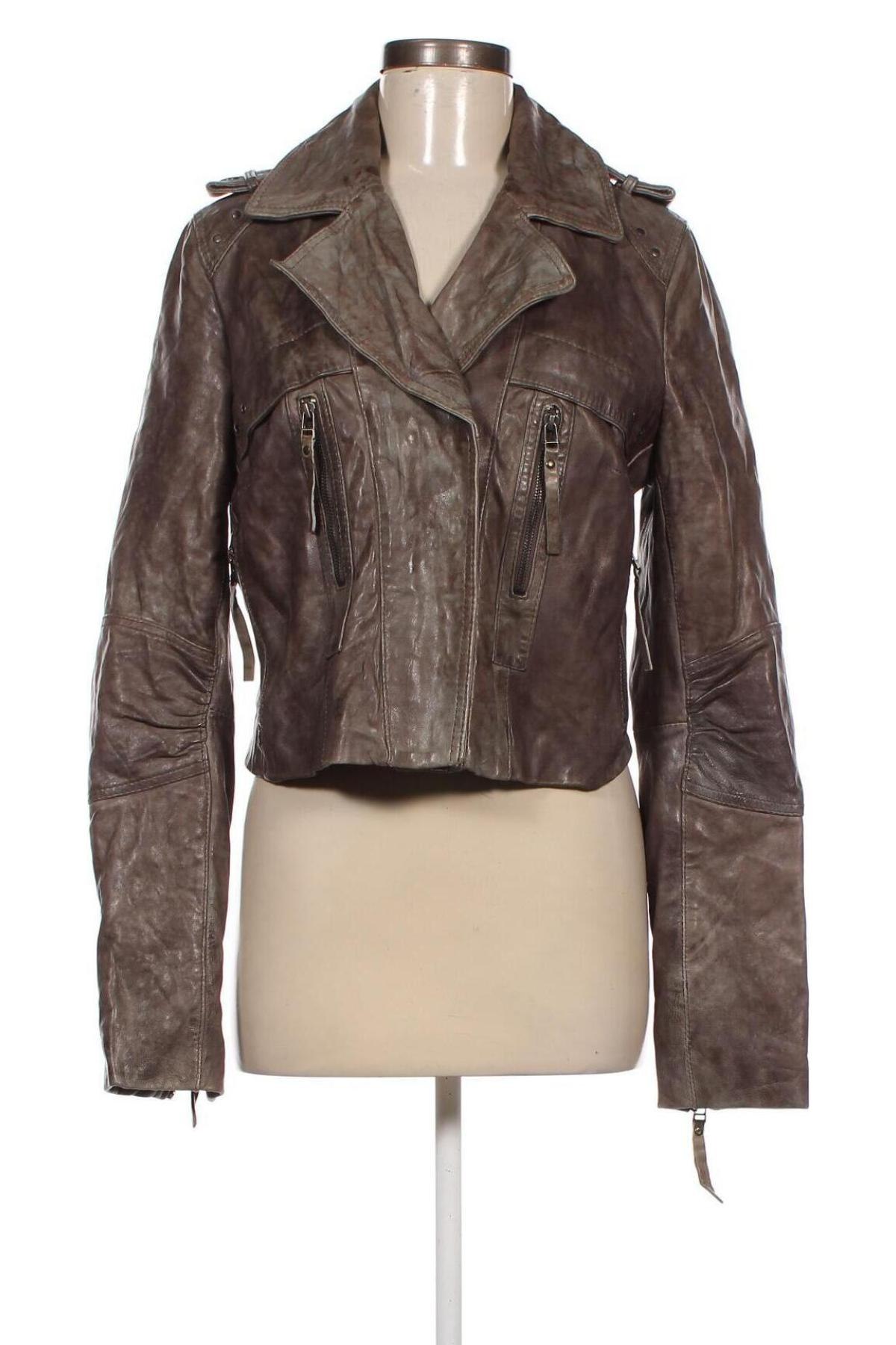 Dámska kožená bunda  Urbancode, Veľkosť M, Farba Sivá, Cena  102,88 €