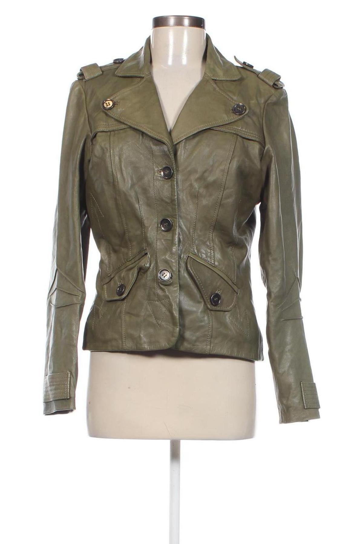 Dámská kožená bunda  Vero Moda, Velikost L, Barva Zelená, Cena  1 419,00 Kč