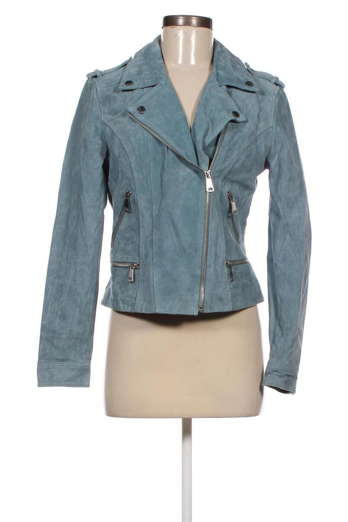 Dámska kožená bunda  Vero Moda, Veľkosť L, Farba Modrá, Cena  27,75 €
