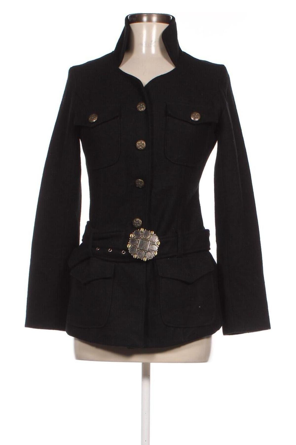 Дамско палто, Размер S, Цвят Черен, Цена 107,00 лв.