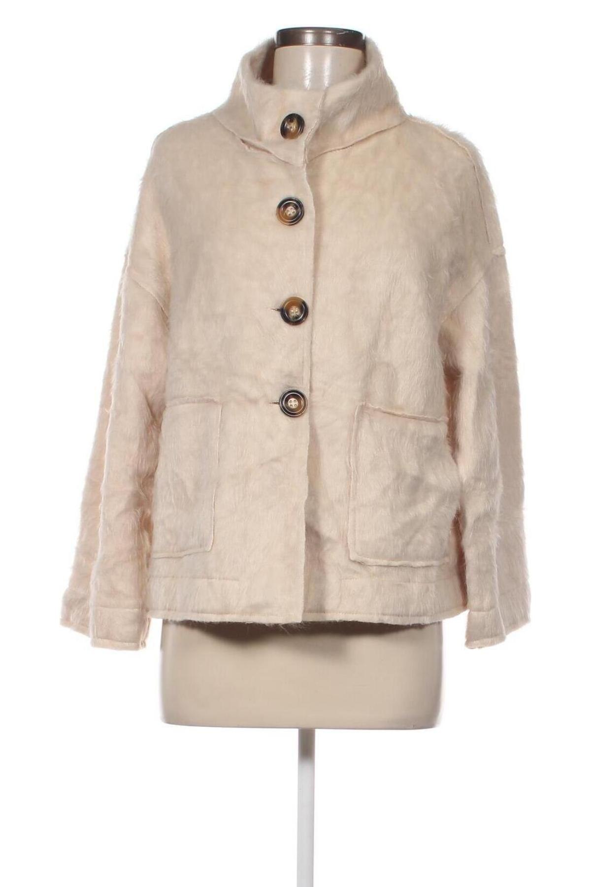 Γυναικείο παλτό, Μέγεθος L, Χρώμα Εκρού, Τιμή 33,76 €