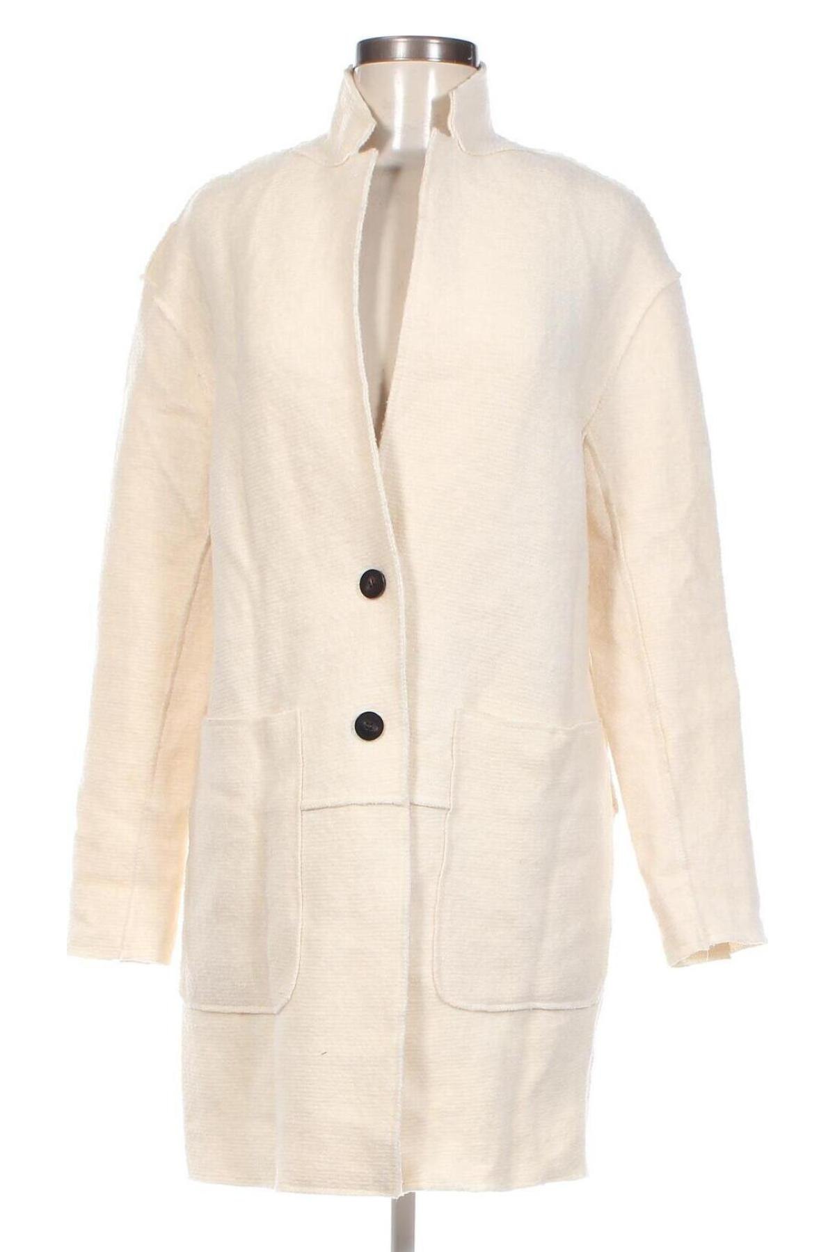 Дамско палто, Размер M, Цвят Екрю, Цена 33,17 лв.