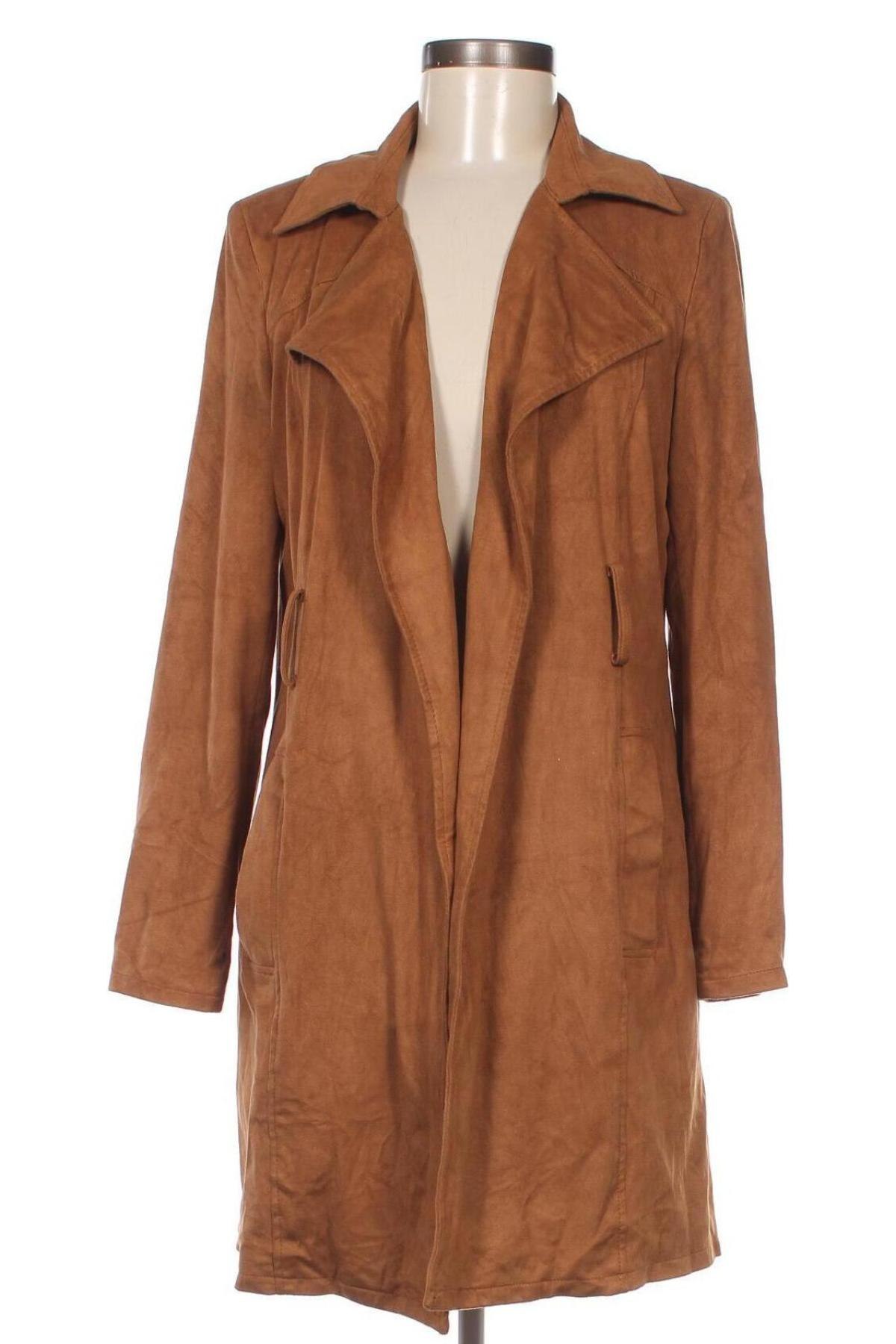 Дамско палто Amisu, Размер M, Цвят Кафяв, Цена 12,16 лв.