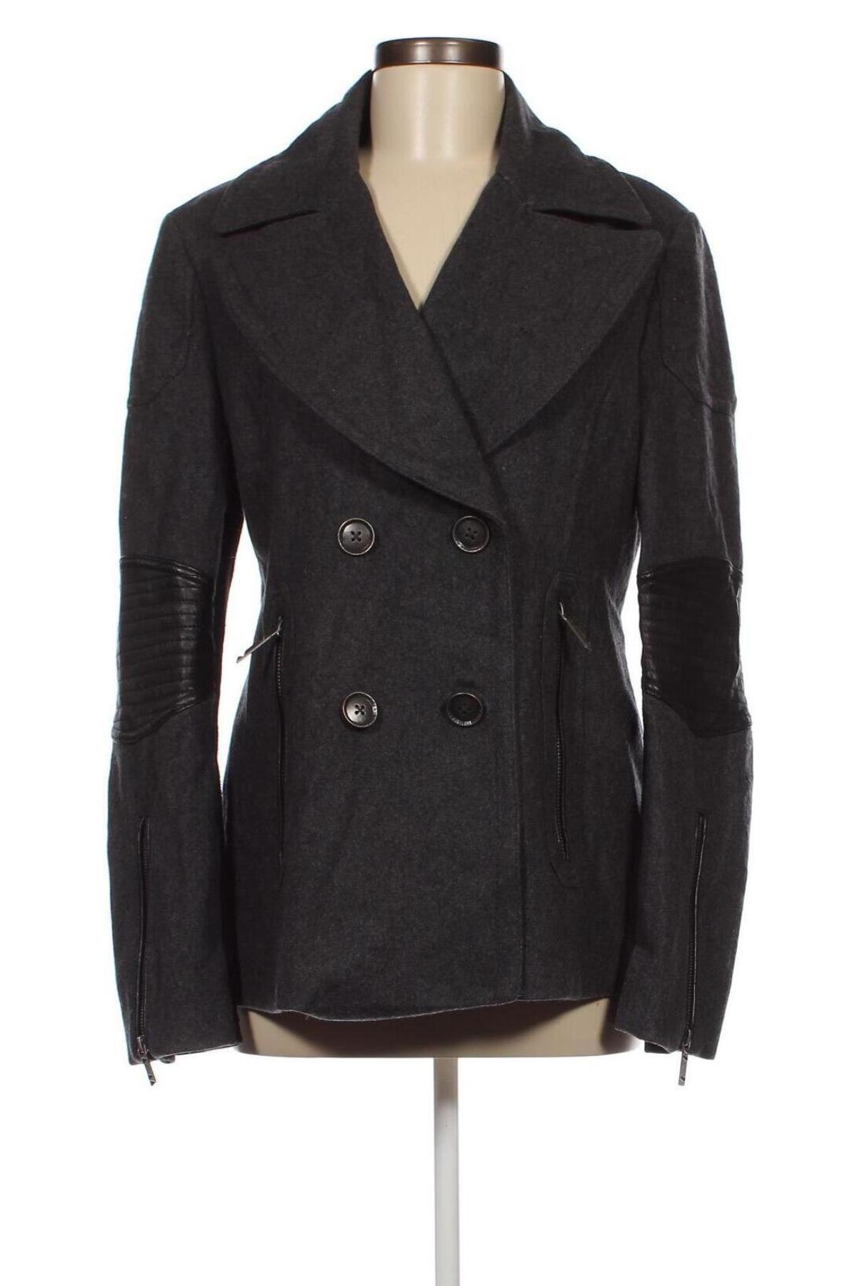 Дамско палто BCBG Max Azria, Размер L, Цвят Сив, Цена 25,20 лв.